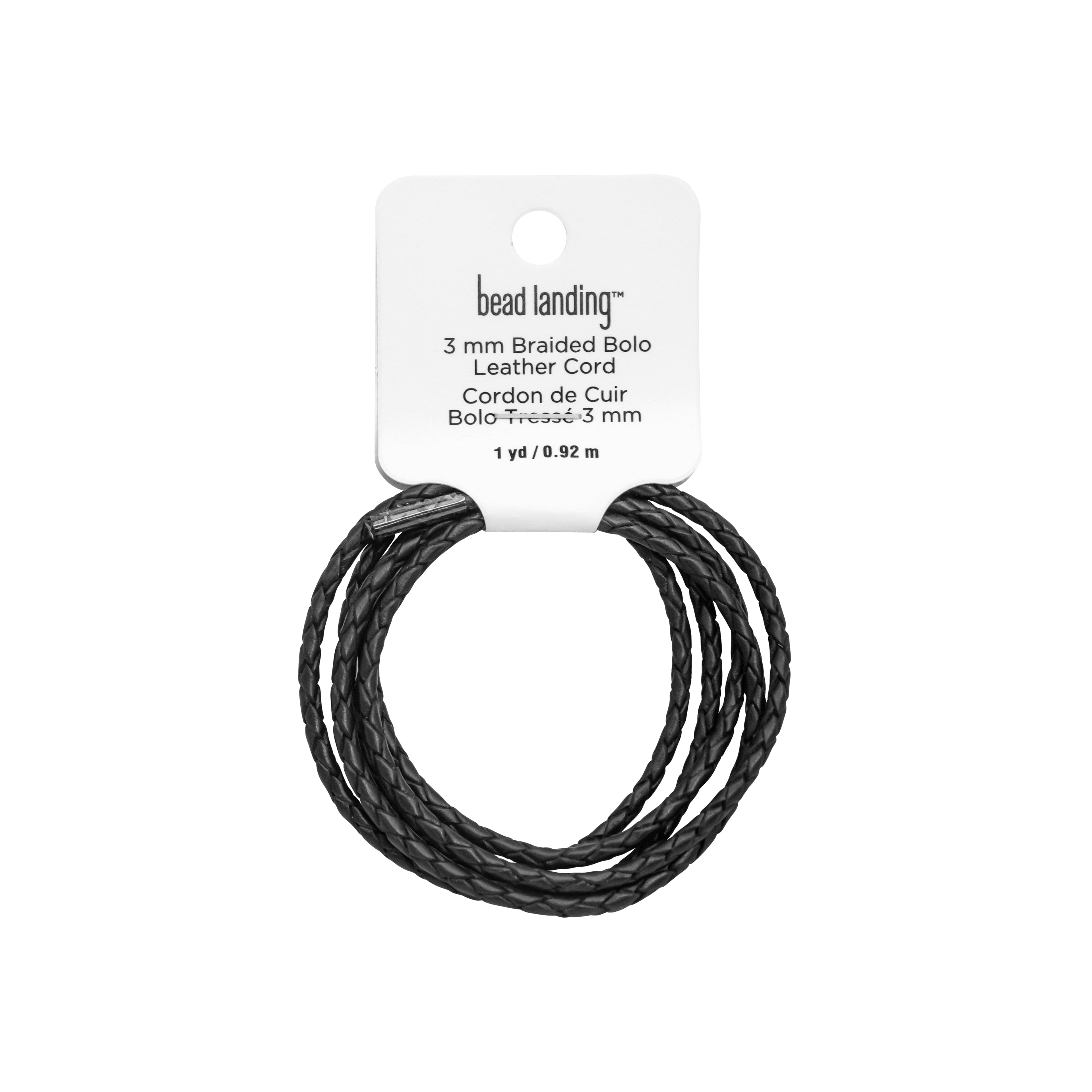5mm Black Braided Bolo Leather Cord by Bead Landing™