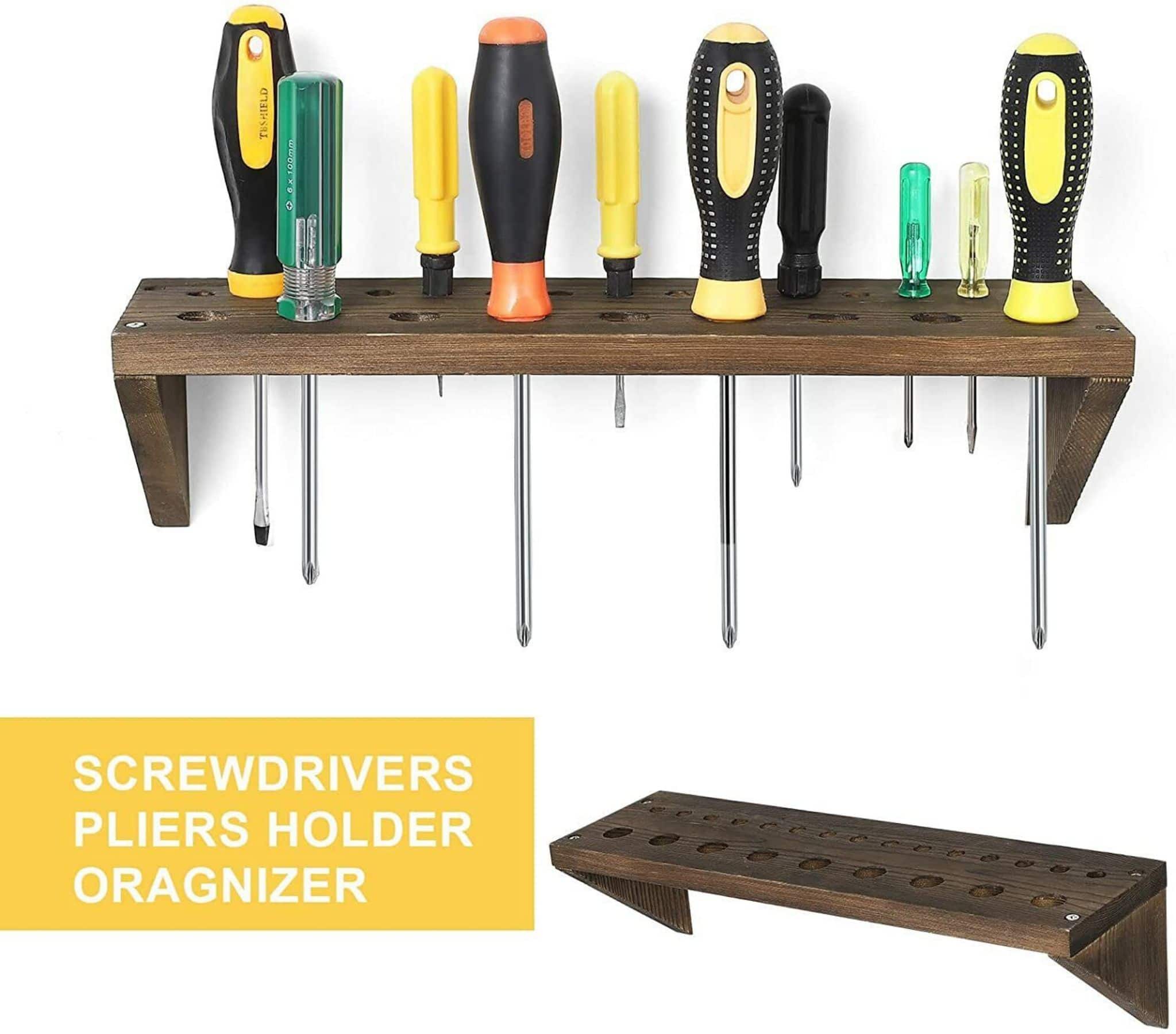 NEX™ Rustic Brown Solid Wood Tool Storage Box Organizer Set