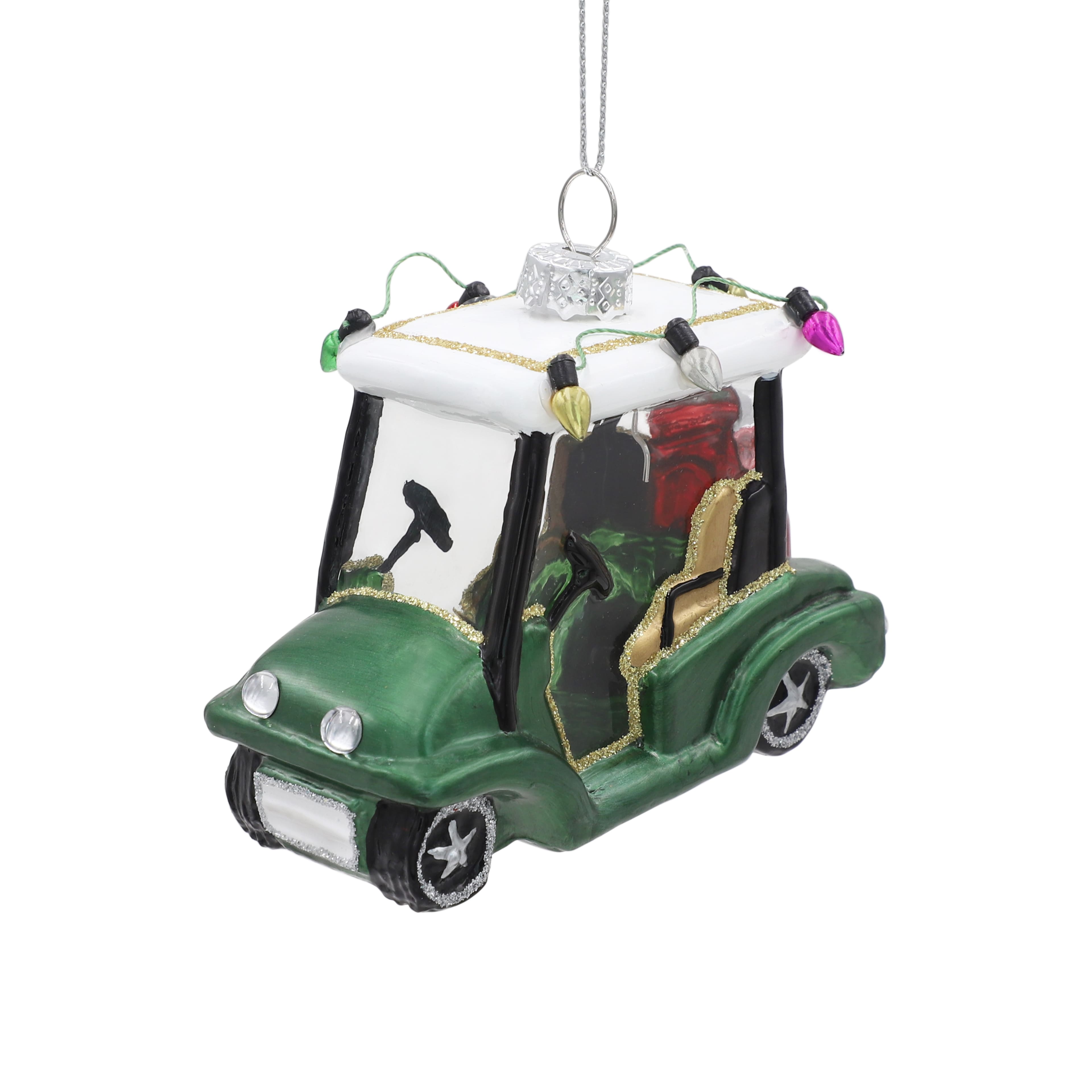 4&#x22; Golf Cart Glass Ornament by Ashland&#xAE;