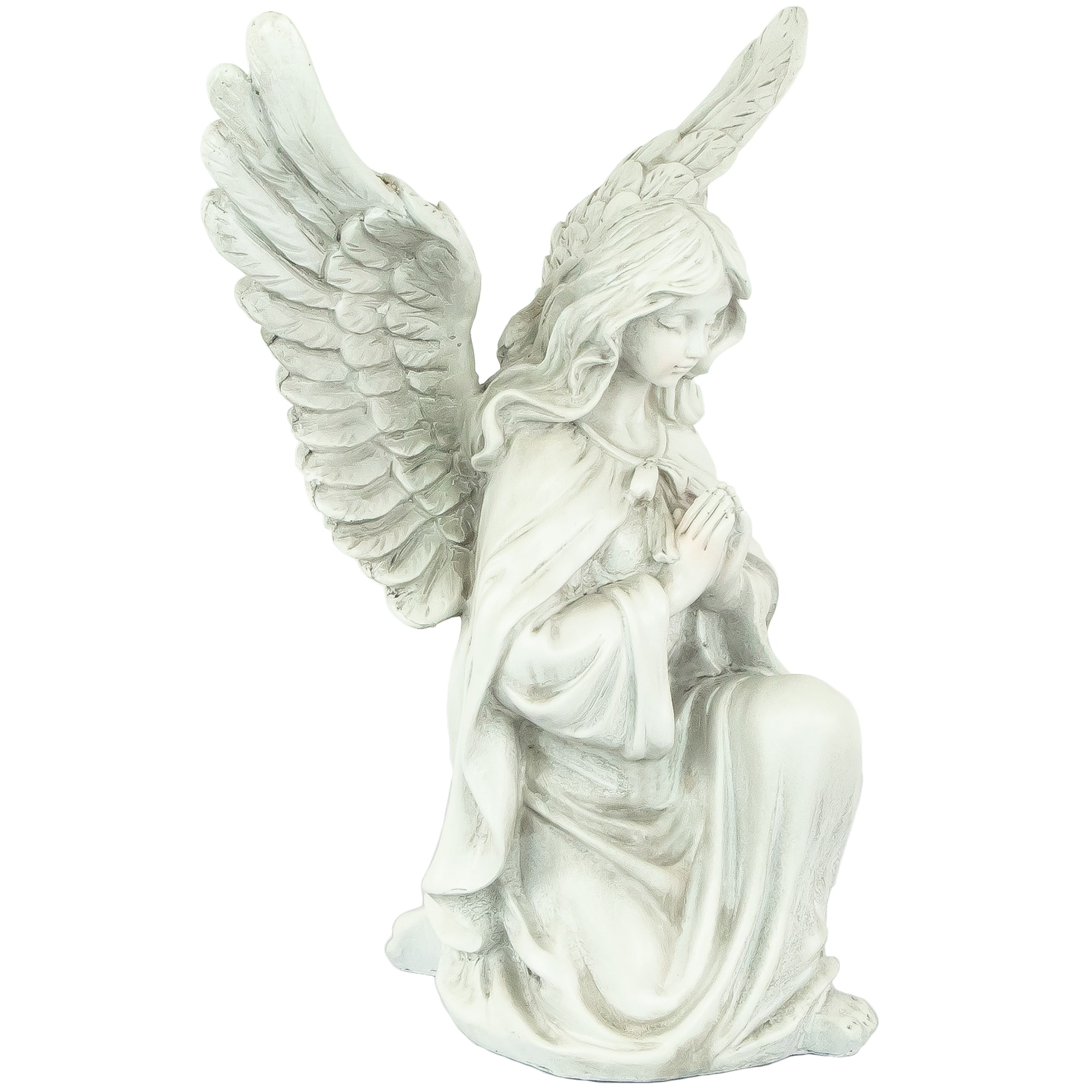13" Kneeling Praying Angel Outdoor Garden Statue