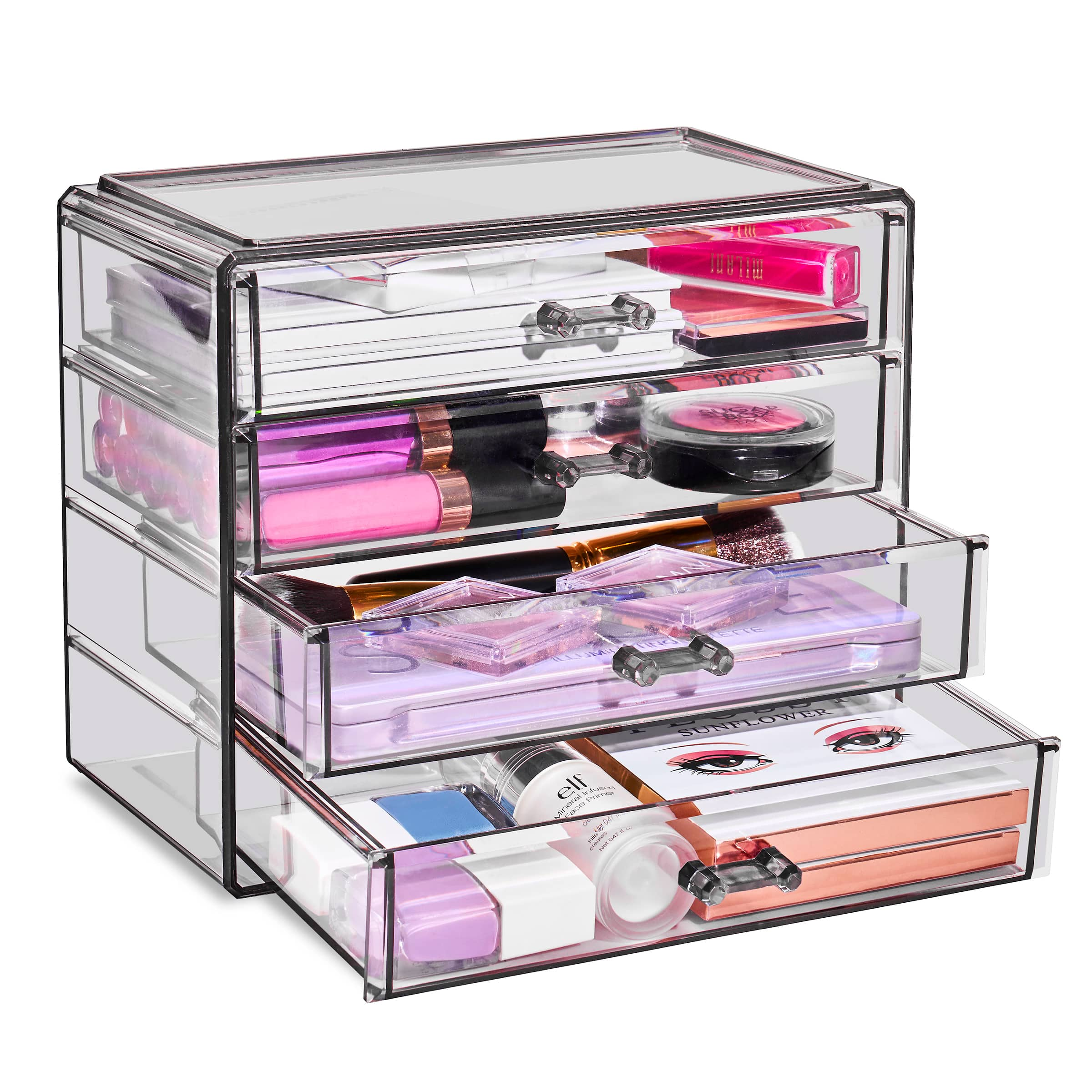 Sorbus 4-Drawer Makeup & Jewelry Storage Case