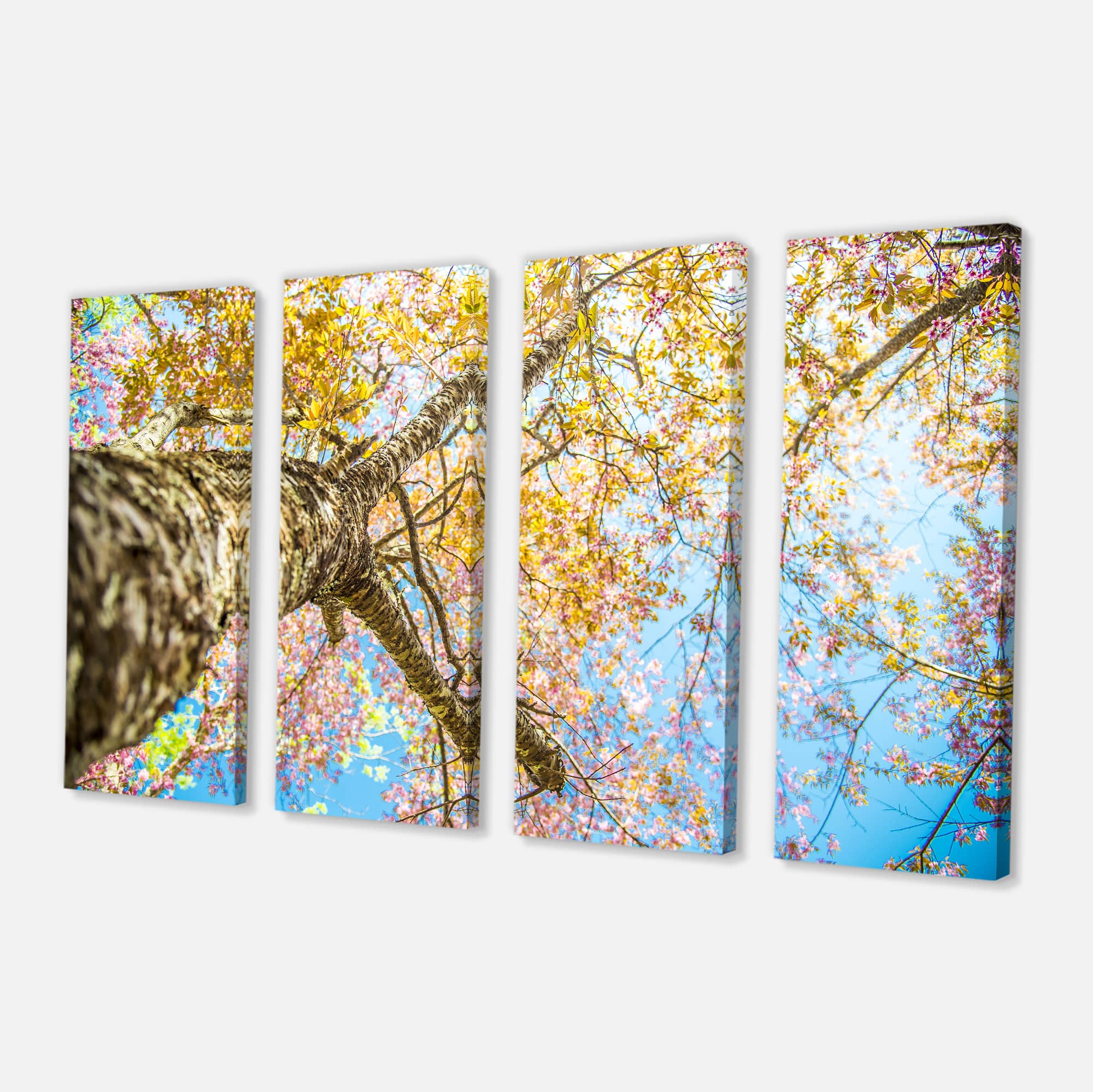 Designart - Under Branch of Yellow Cherry Tree - Trees Canvas Art Print