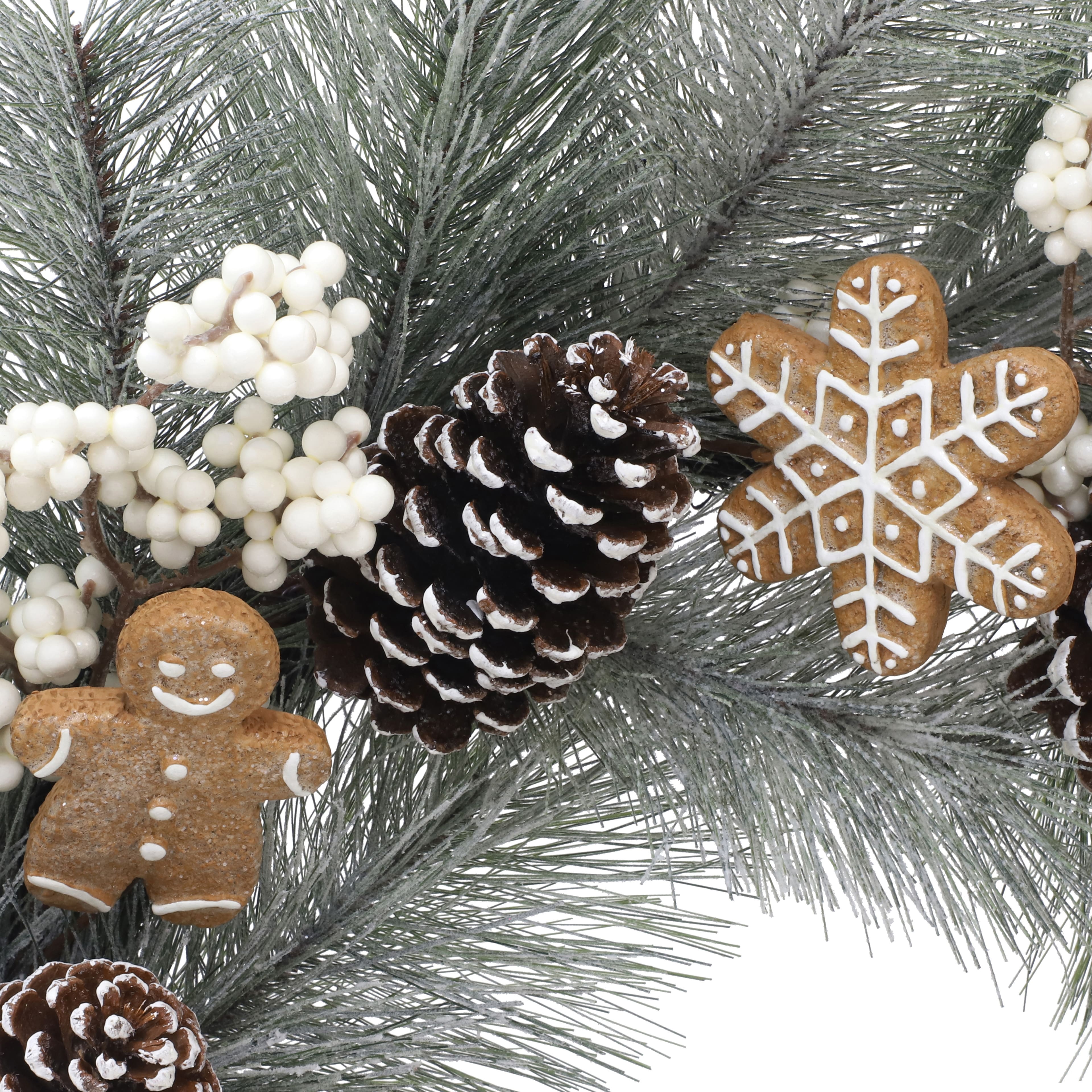 26" Gingerbread, Pinecone & Berry Wreath by Ashland®