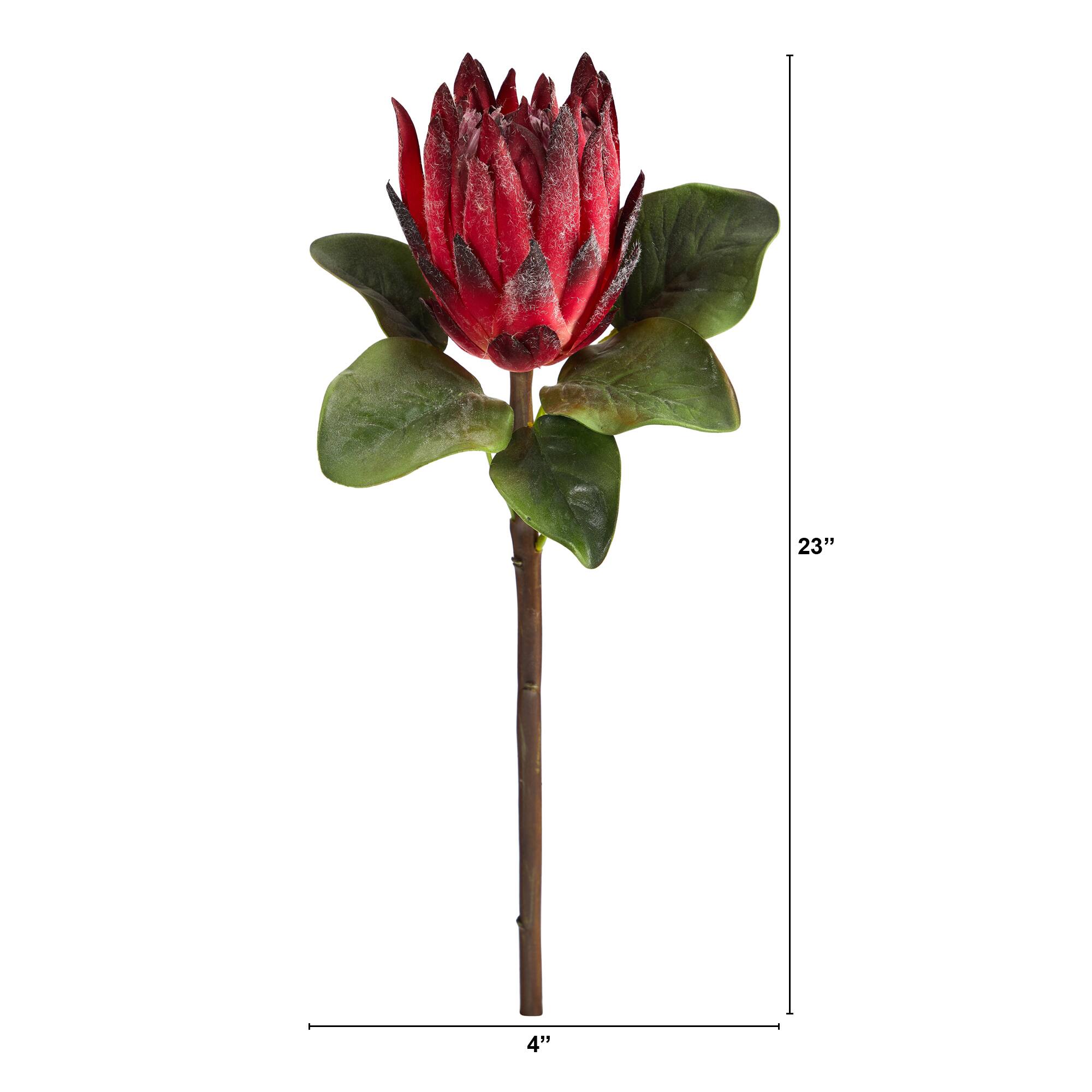 King Protea Artificial Flower Stem, 4ct.