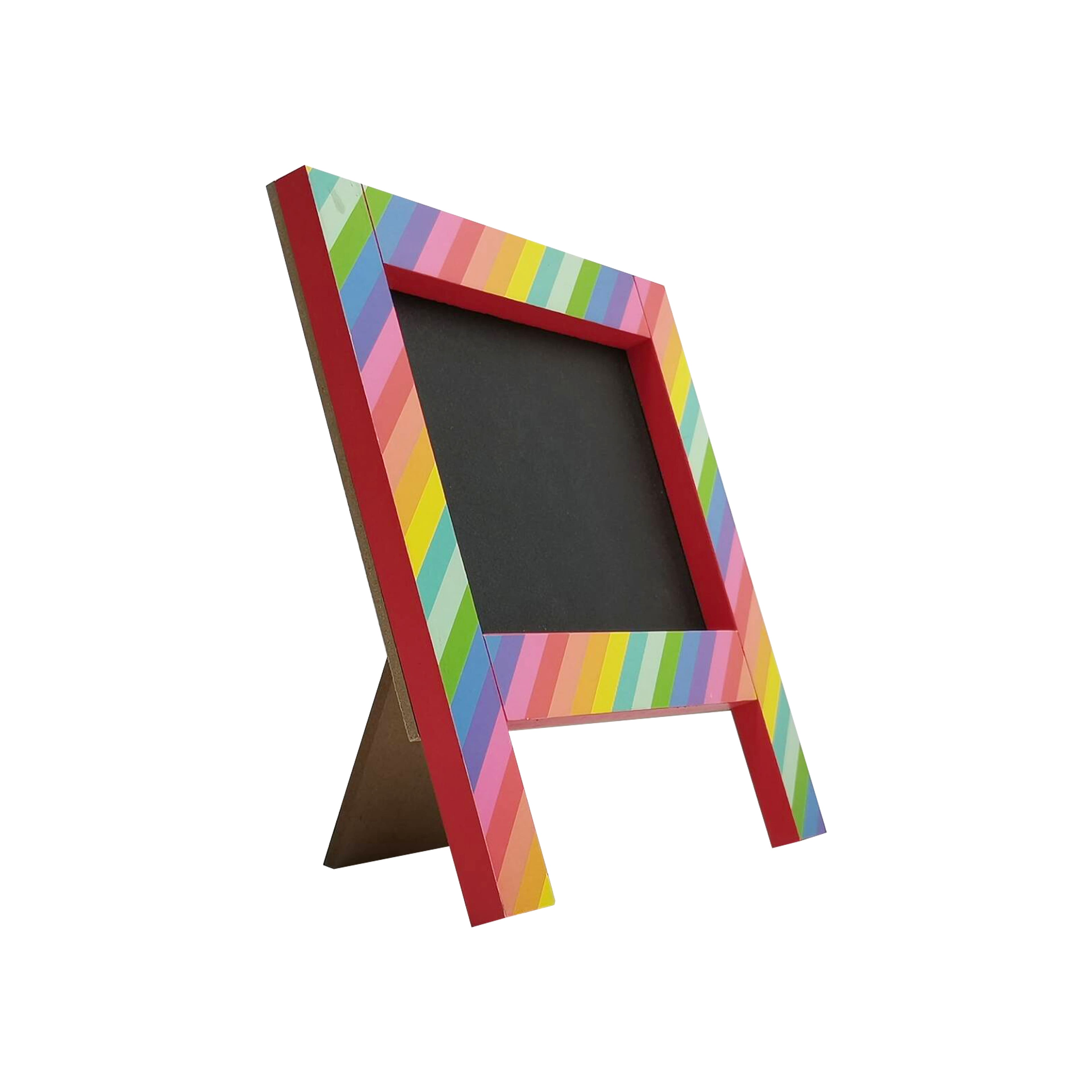 Small Rainbow Tabletop Chalkboard by B2C&#x2122;