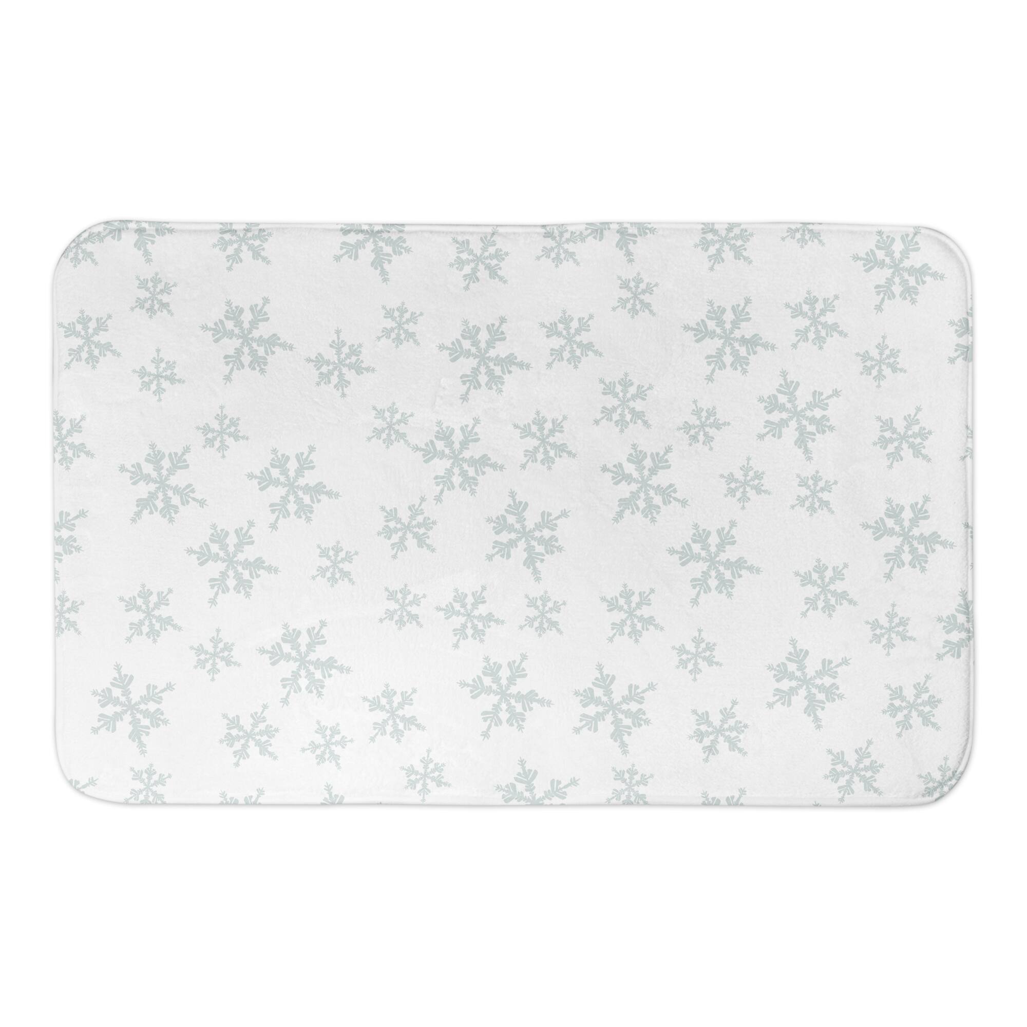 Snowflake Pattern 21&#x22; x 34&#x22; Bath Mat