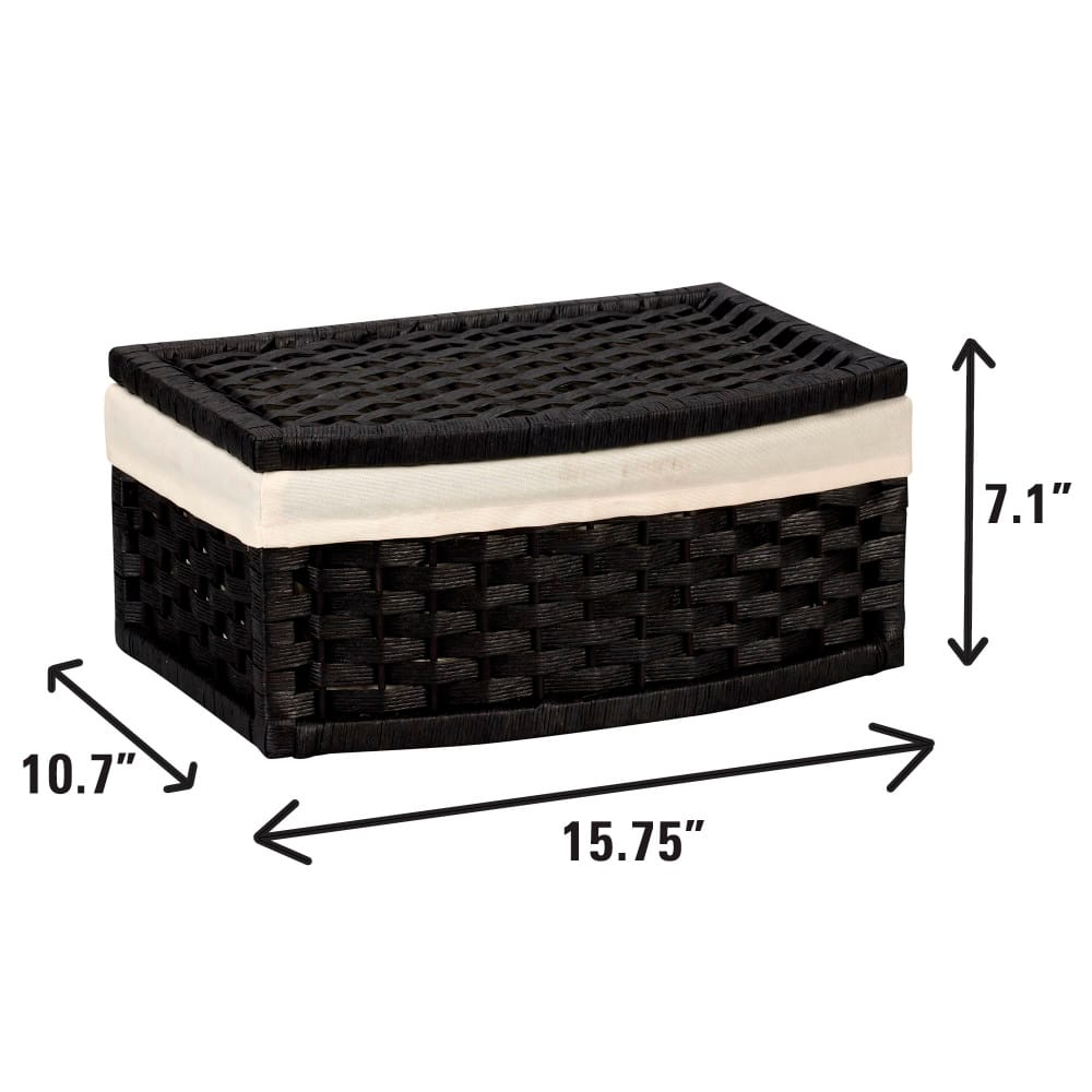 Household Essentials 7" Woven Basket with Lid