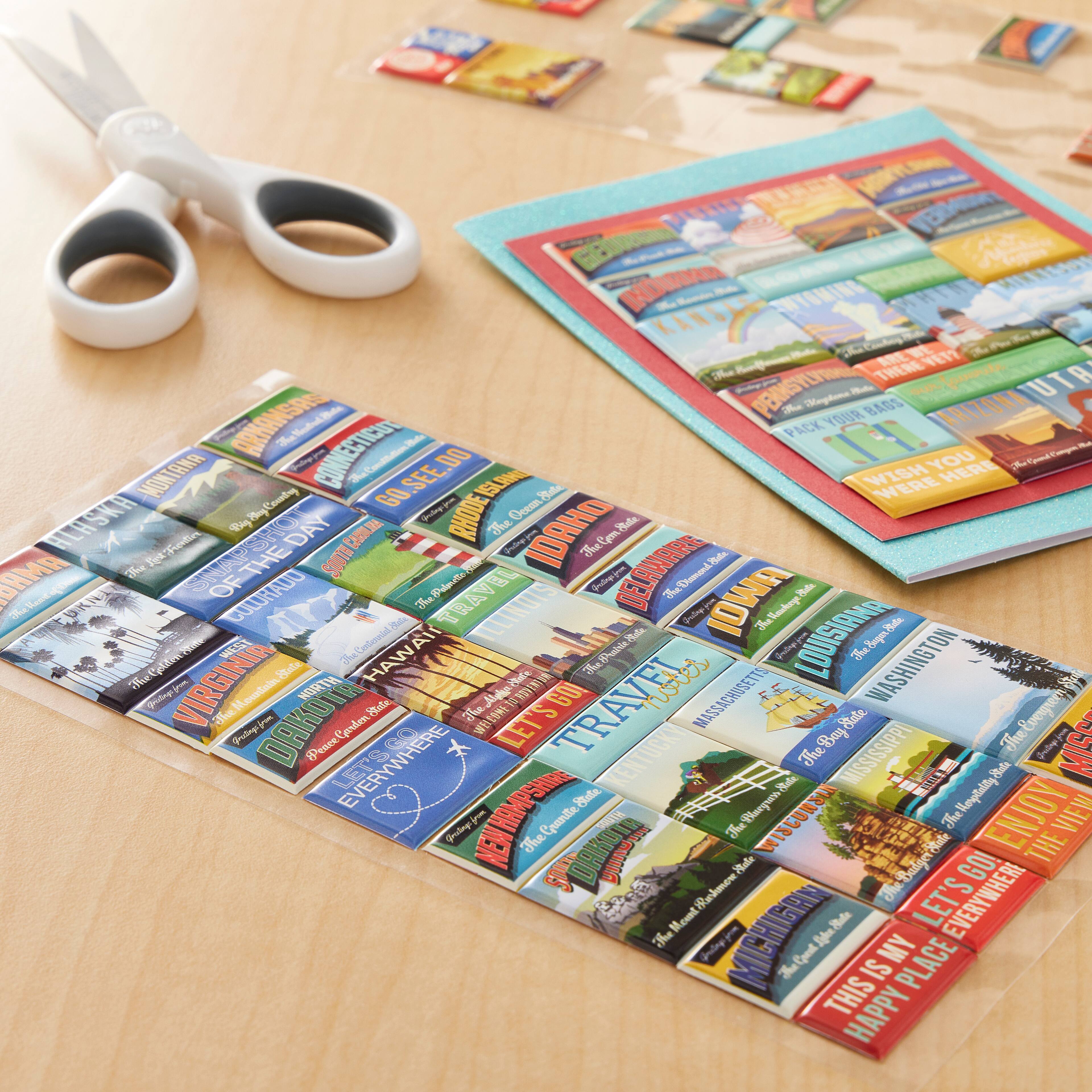 12 Pack: State Travel Photo Puffy Stickers by Recollections™