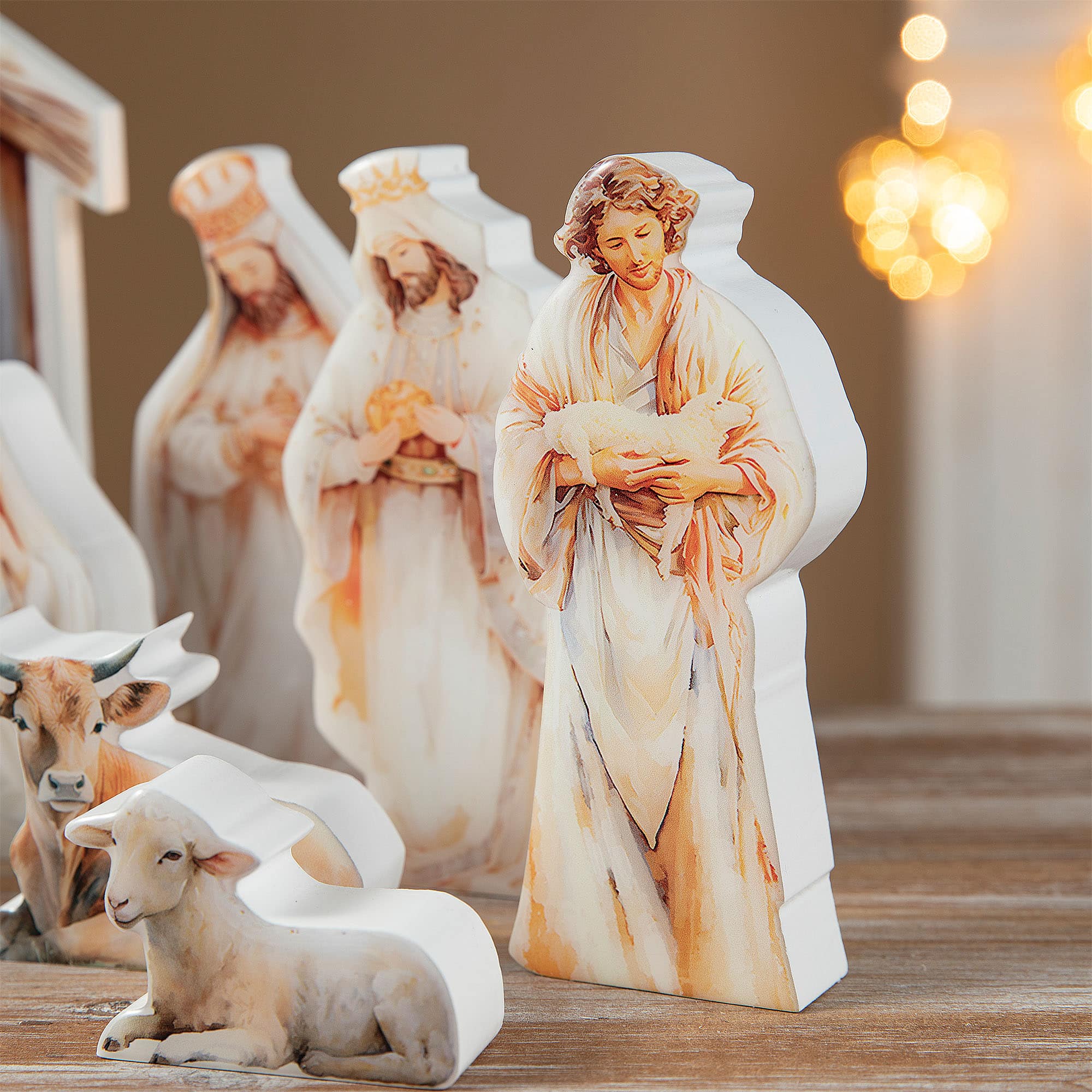 Glitzhome&#xAE; Christmas Nativity Figurine Set