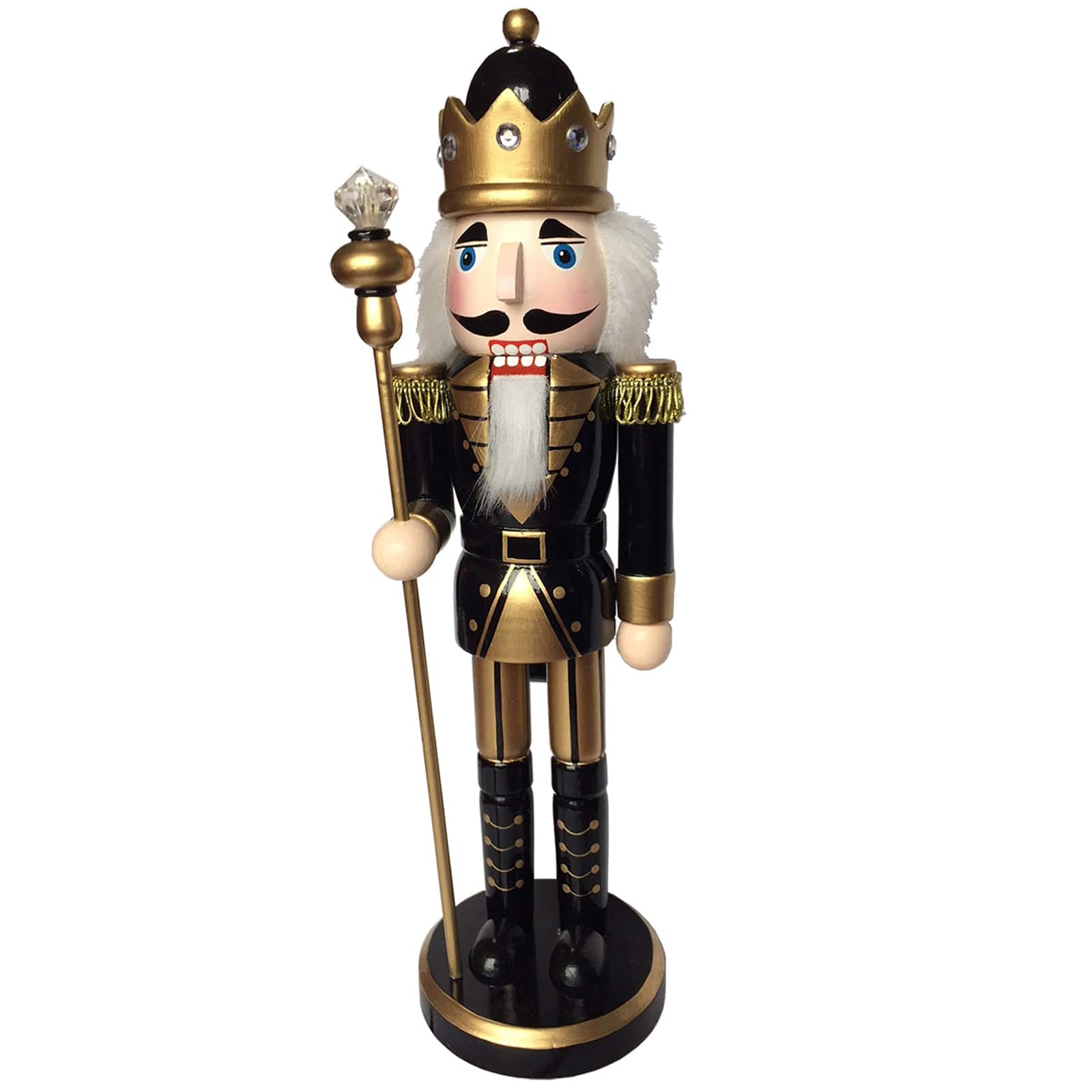 Santa's Workshop 14" Gold & Black King Nutcracker