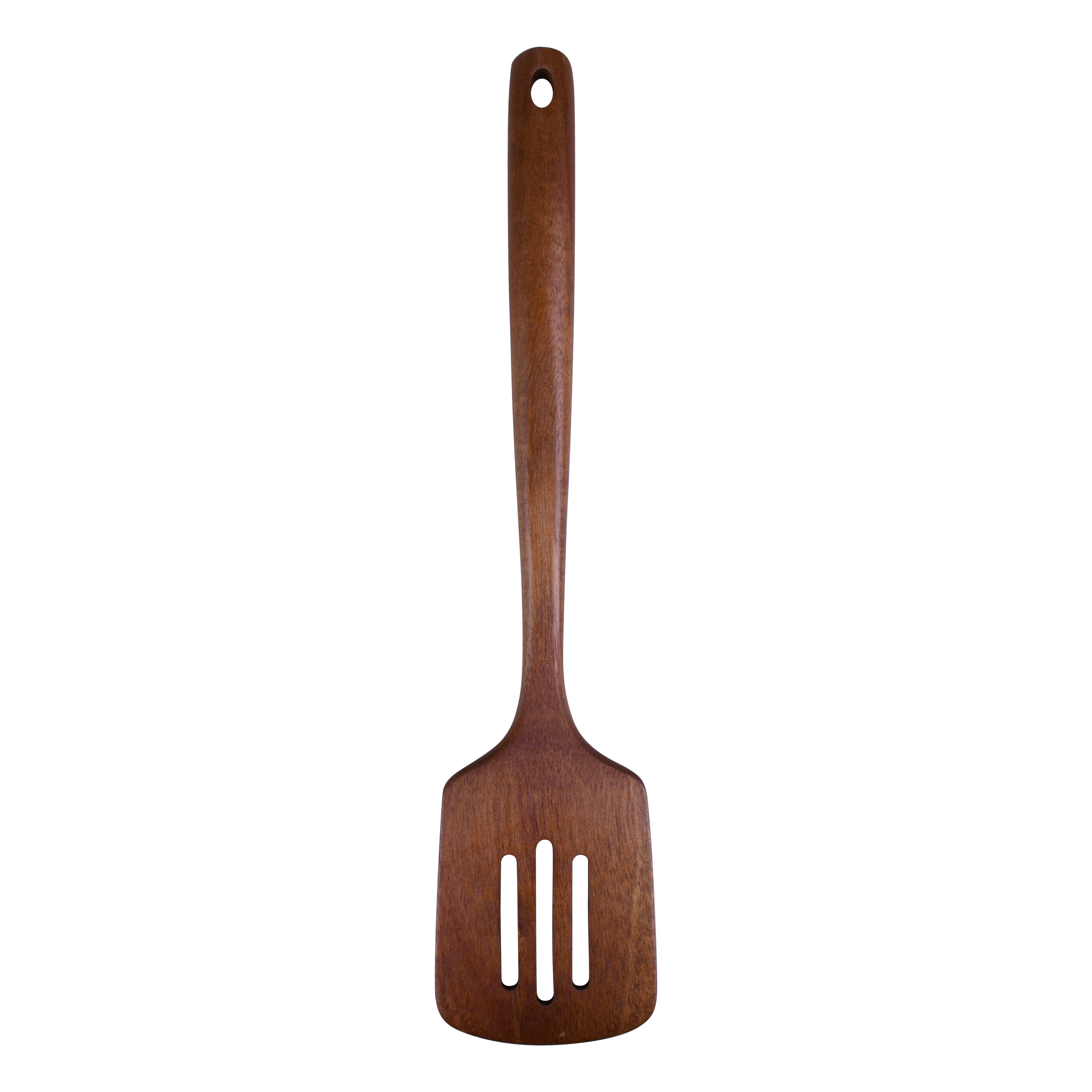 13&#x22; Acacia Wood Slotted Turner by Makery&#x2122;