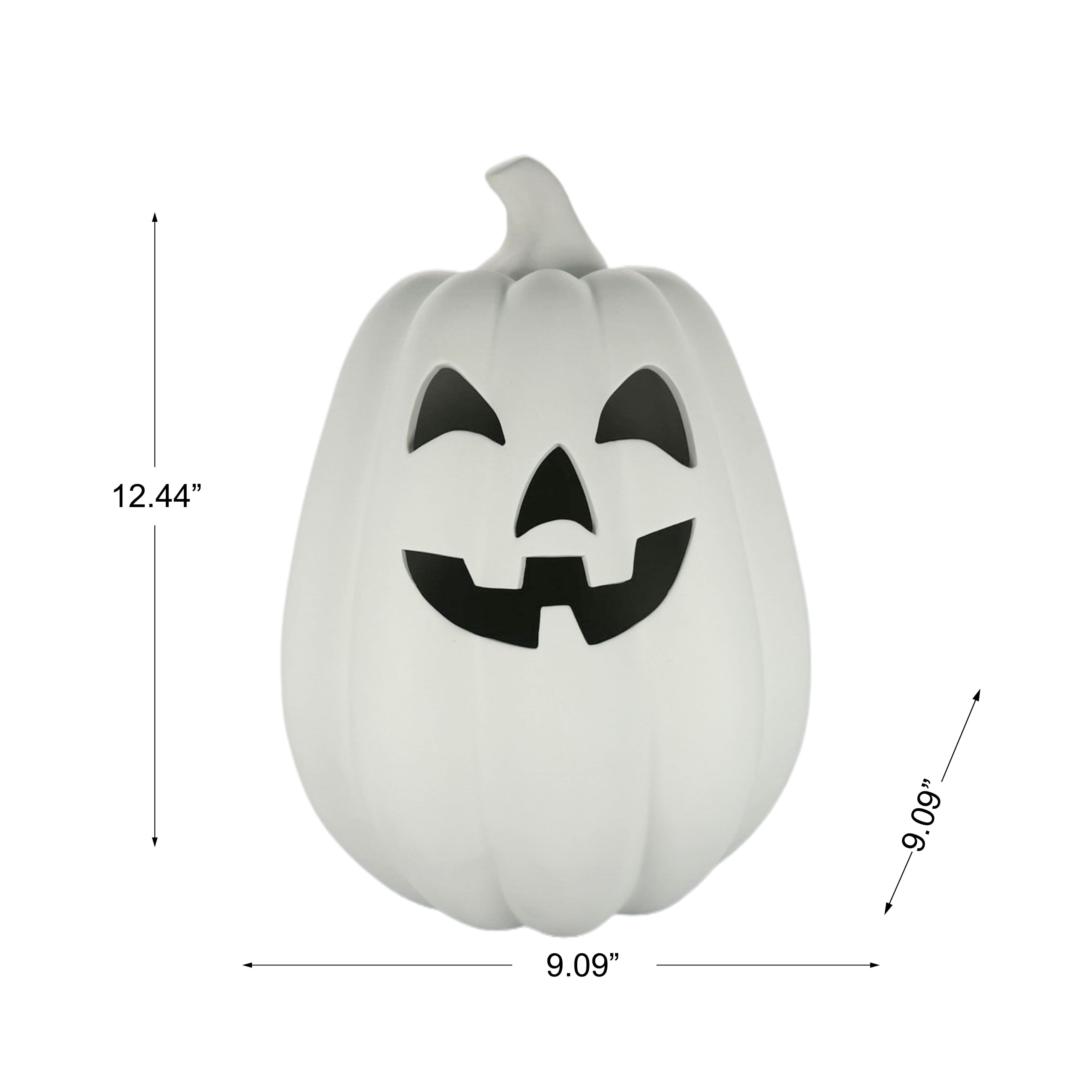 12.5&#x22; DIY Ceramic LED Tall Jack-o&#x27;-Lantern D&#xE9;cor by Make Market&#xAE;