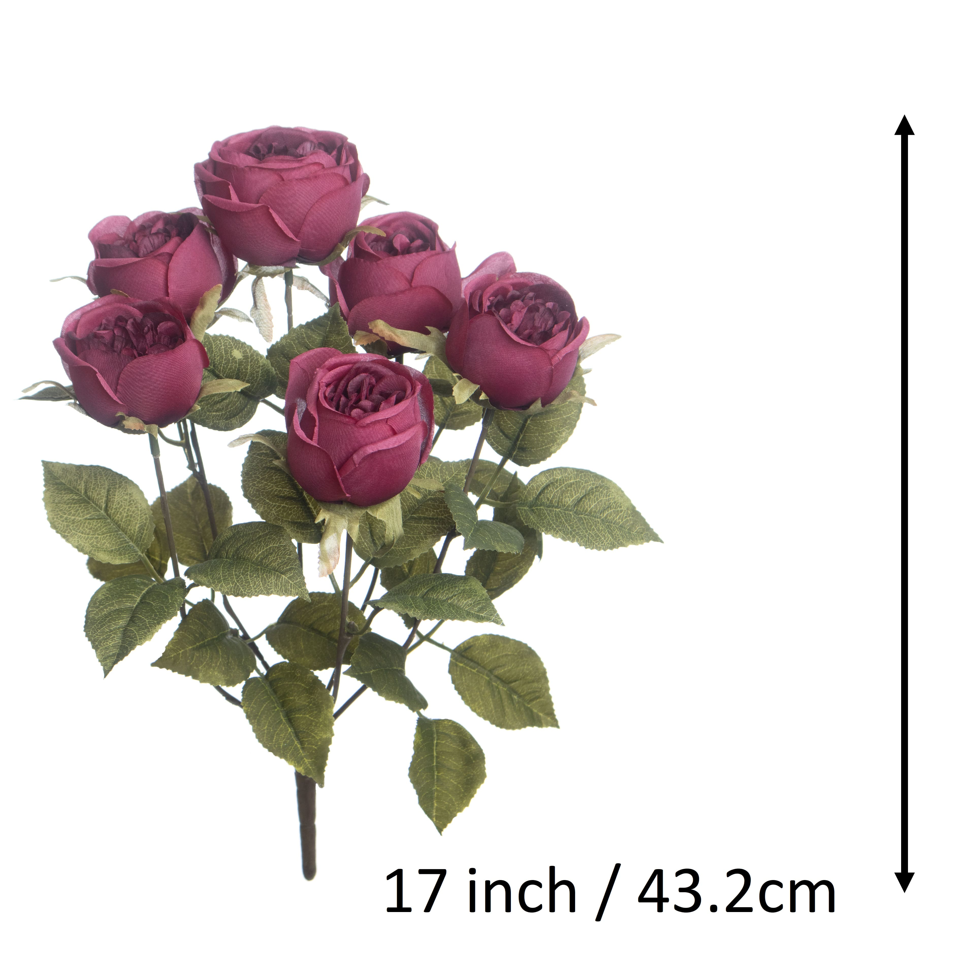 17&#x22; Burgundy Rose Water Resistant Bush by Ashland&#xAE;