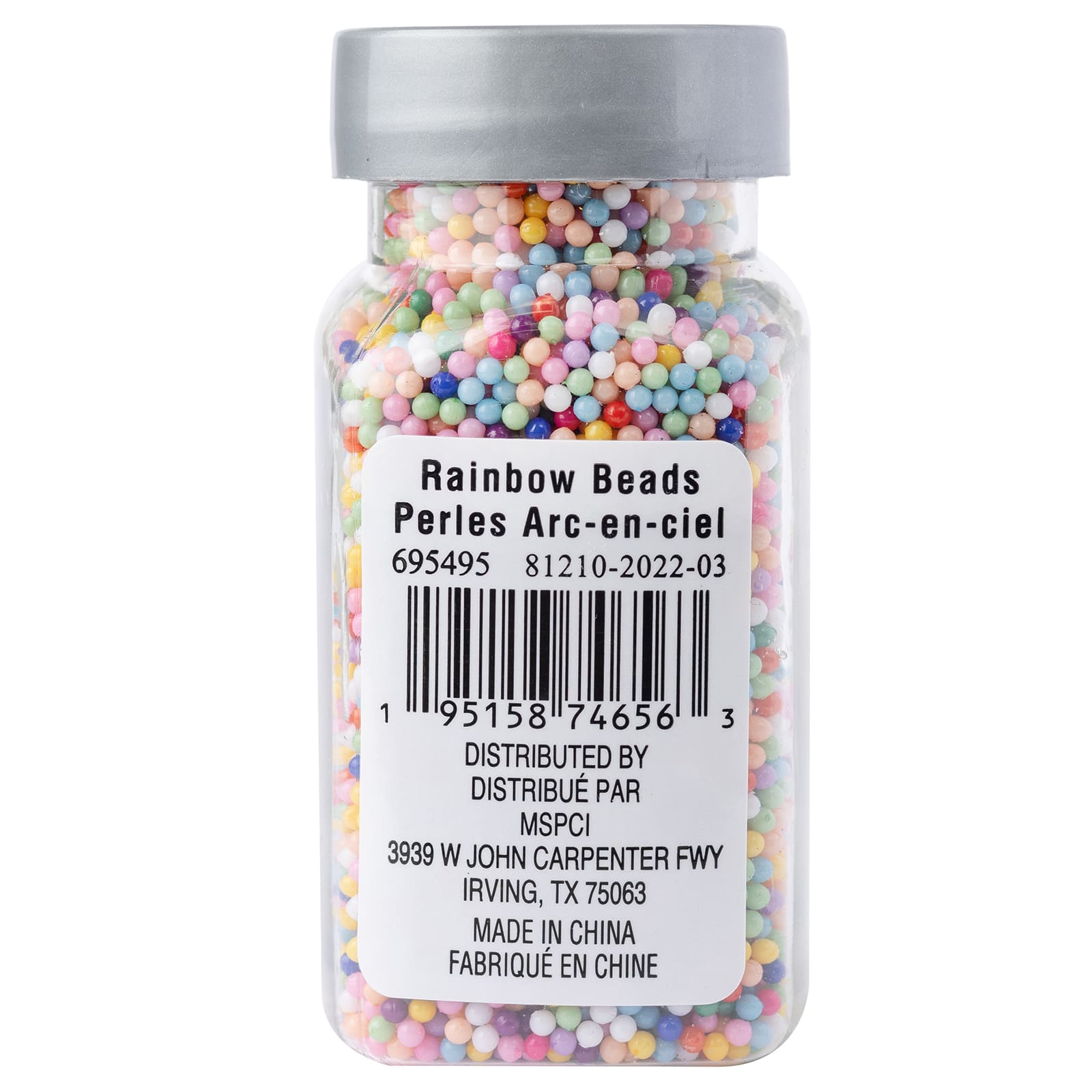 12 Pack: Rainbow Beads Specialty Glitter Shapes by Recollections™