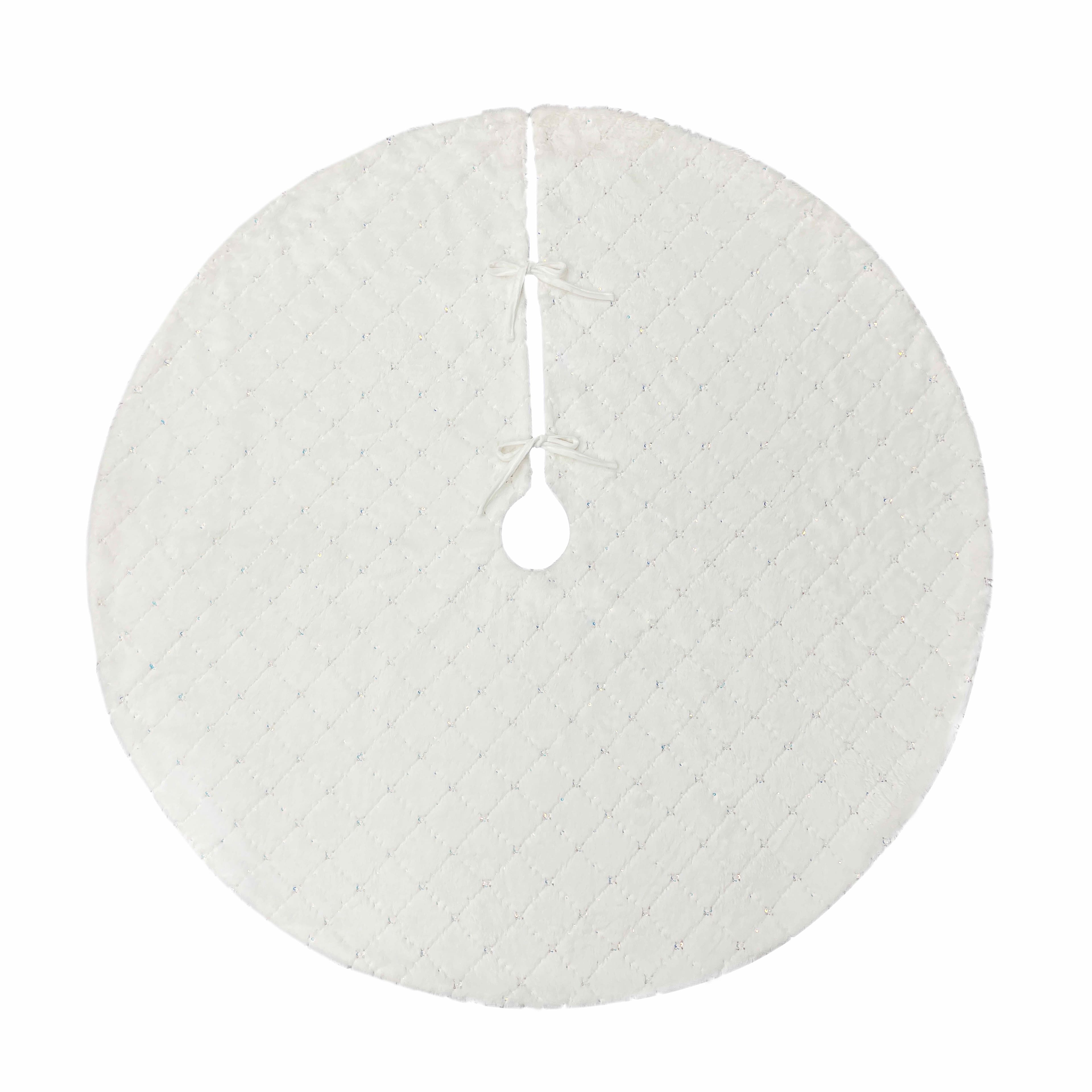 4ft. White Sequin Tree Skirt by Ashland&#xAE;