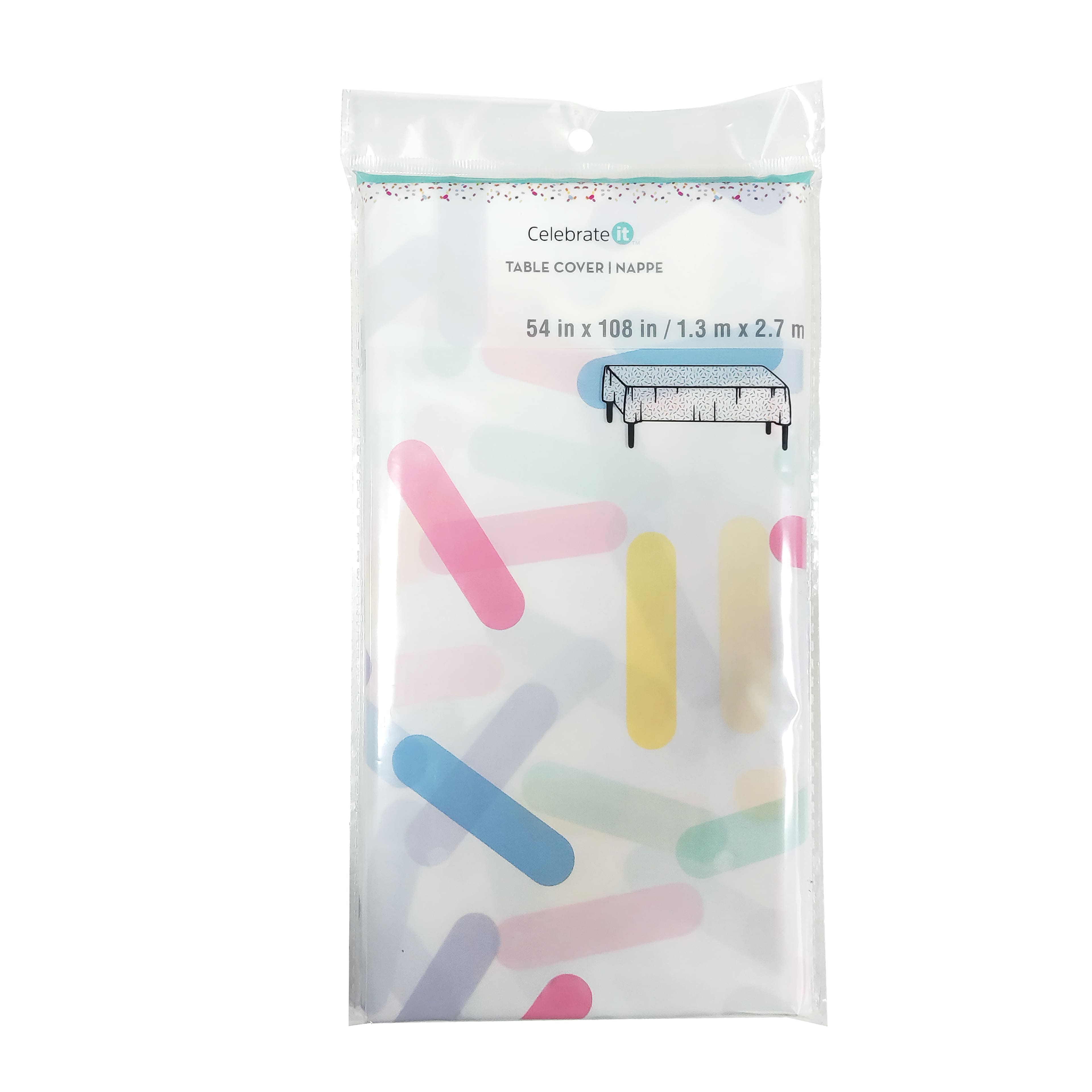 54&#x22; x 108&#x22; Ice Cream Party Plastic Table Cover by Celebrate It&#x2122;