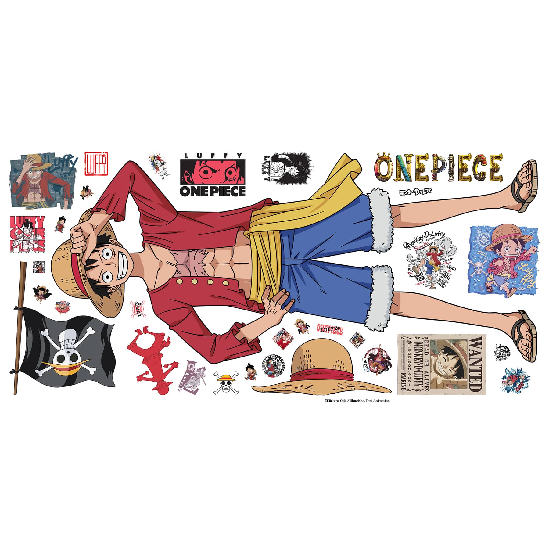 RoomMates One Piece Luffy Giant Peel & Stick Wall Decals