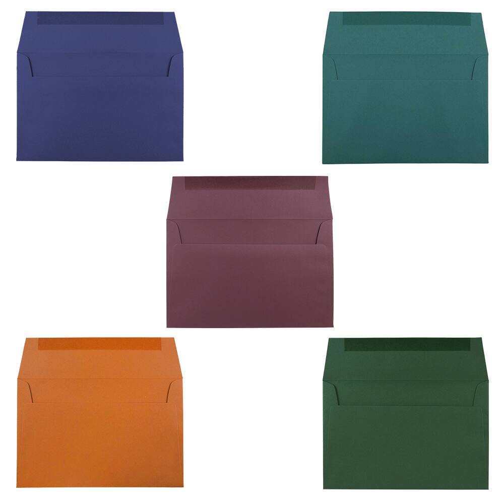 JAM Paper 6&#x22; x 9&#x22; Assorted Colors Premium Invitation Envelopes, 125ct.