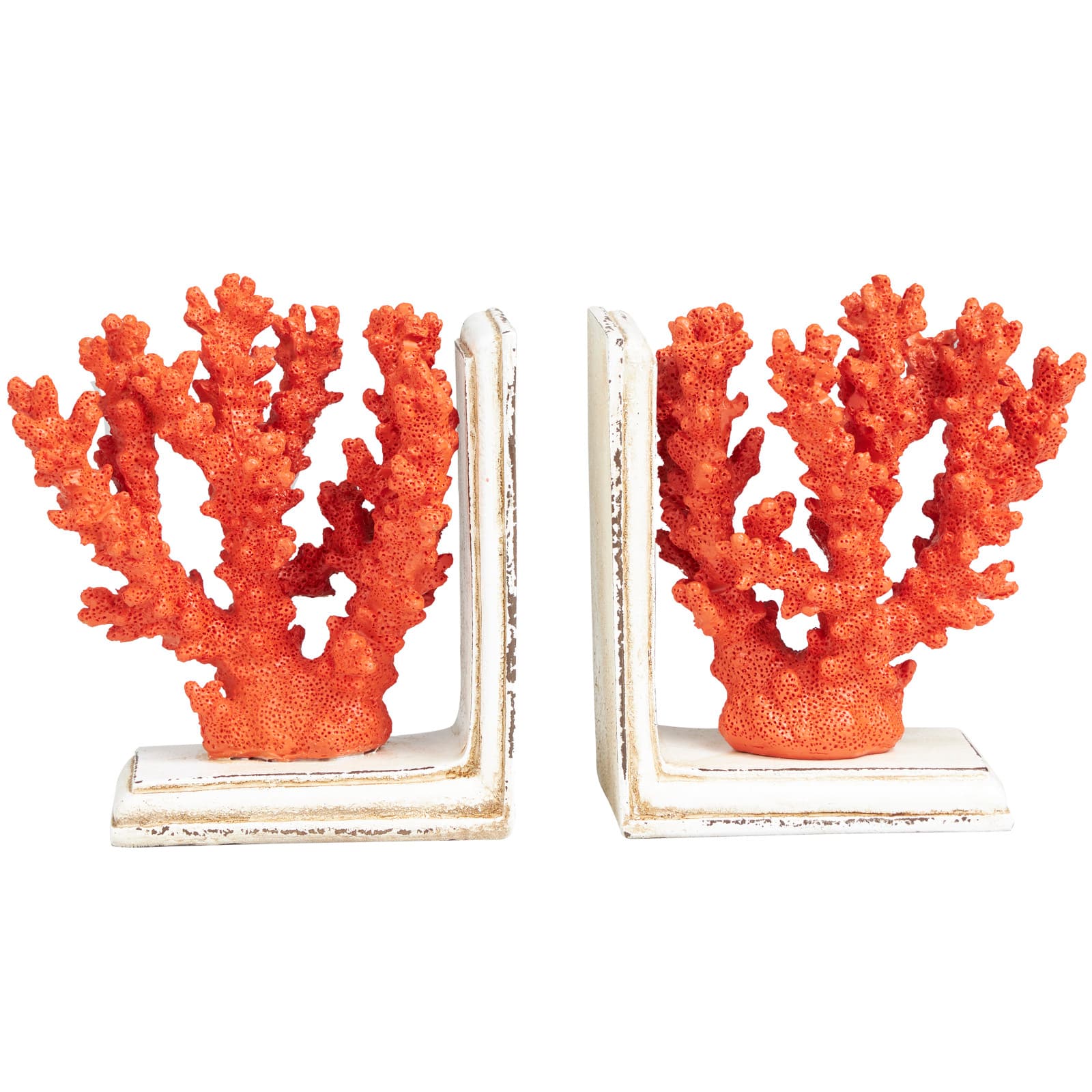 7&#x22; Orange Coral Reef Bookends, 2ct.