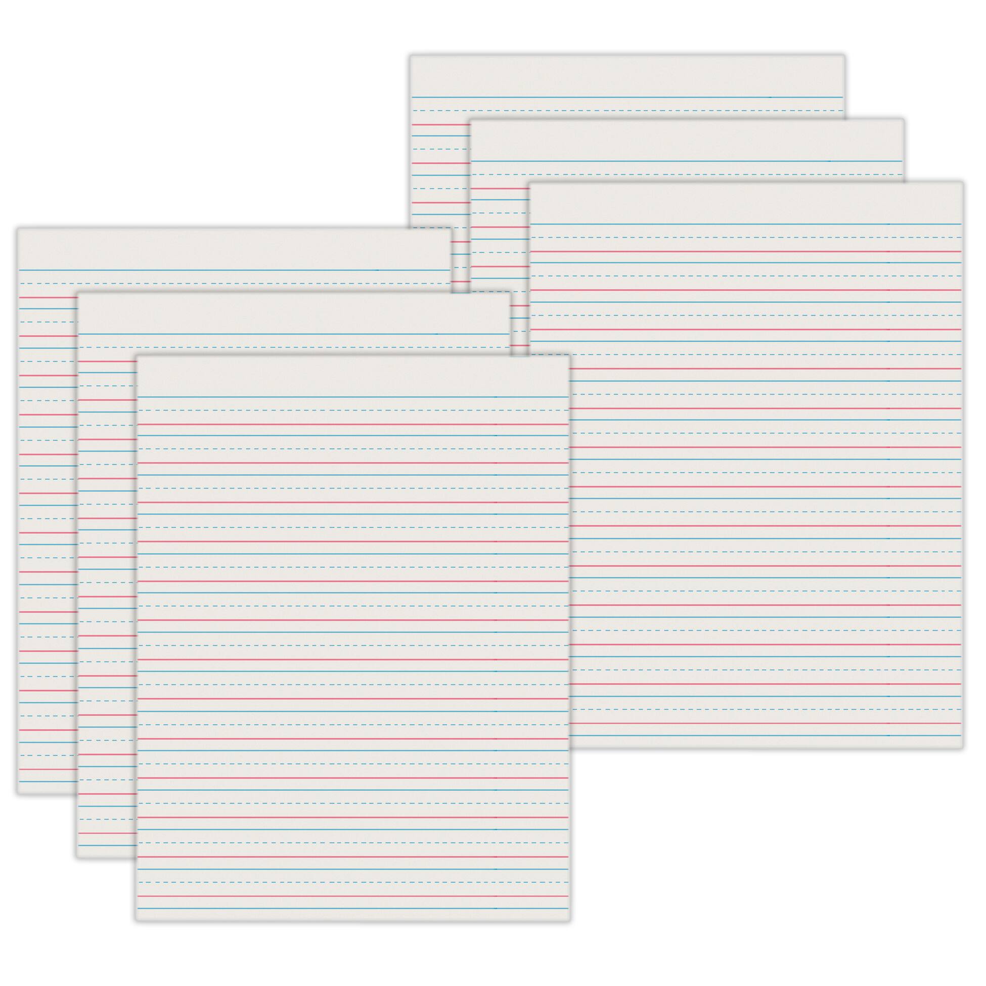 Pacon&#xAE; 8.5&#x22; x 11&#x22; Skip-A-Line Short Ruled Newsprint Handwriting Paper, 3 Packs of 500 Sheets