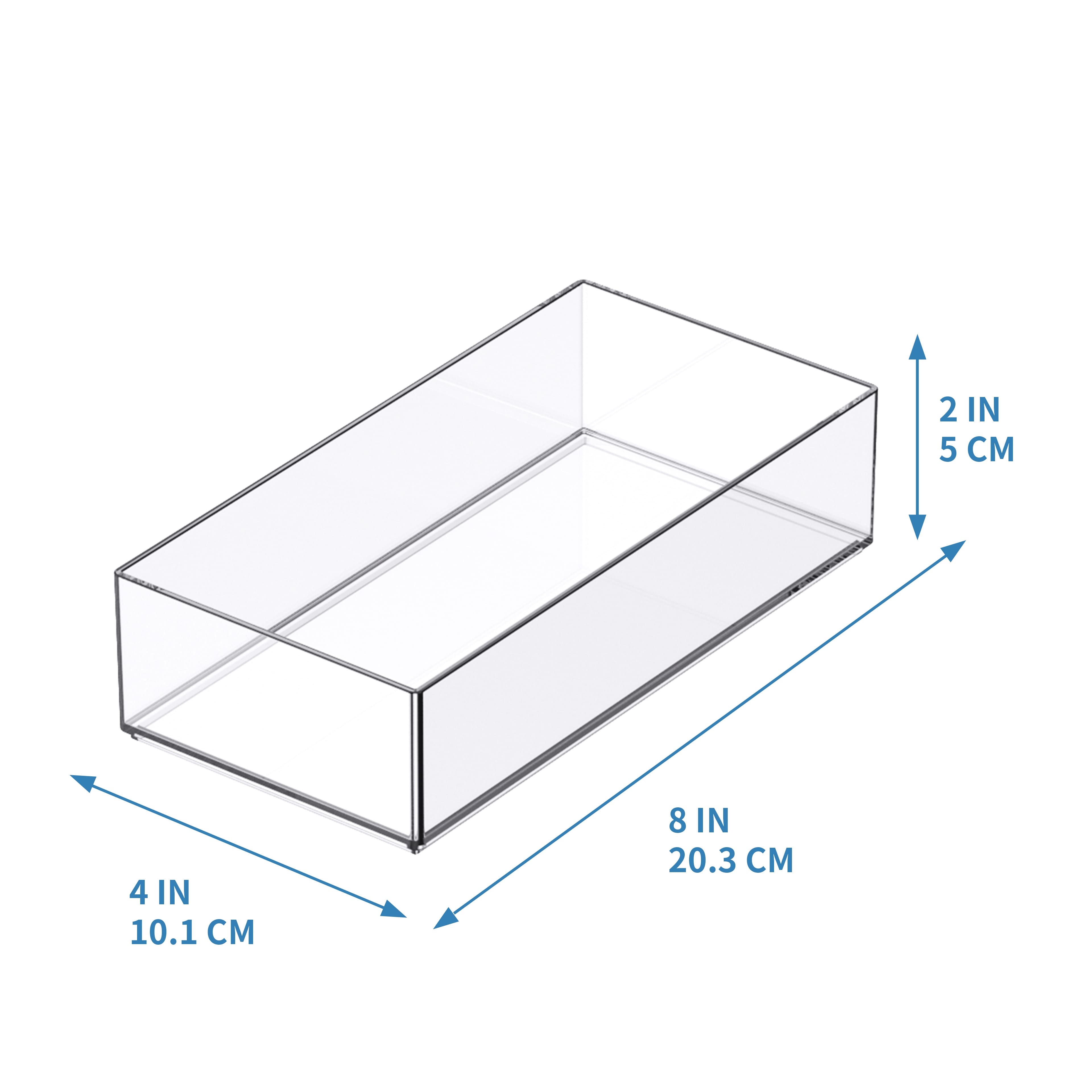 24 Pack: 8&#x22; x 4&#x22; Clear Stacking Storage Tray by Simply Tidy&#x2122;