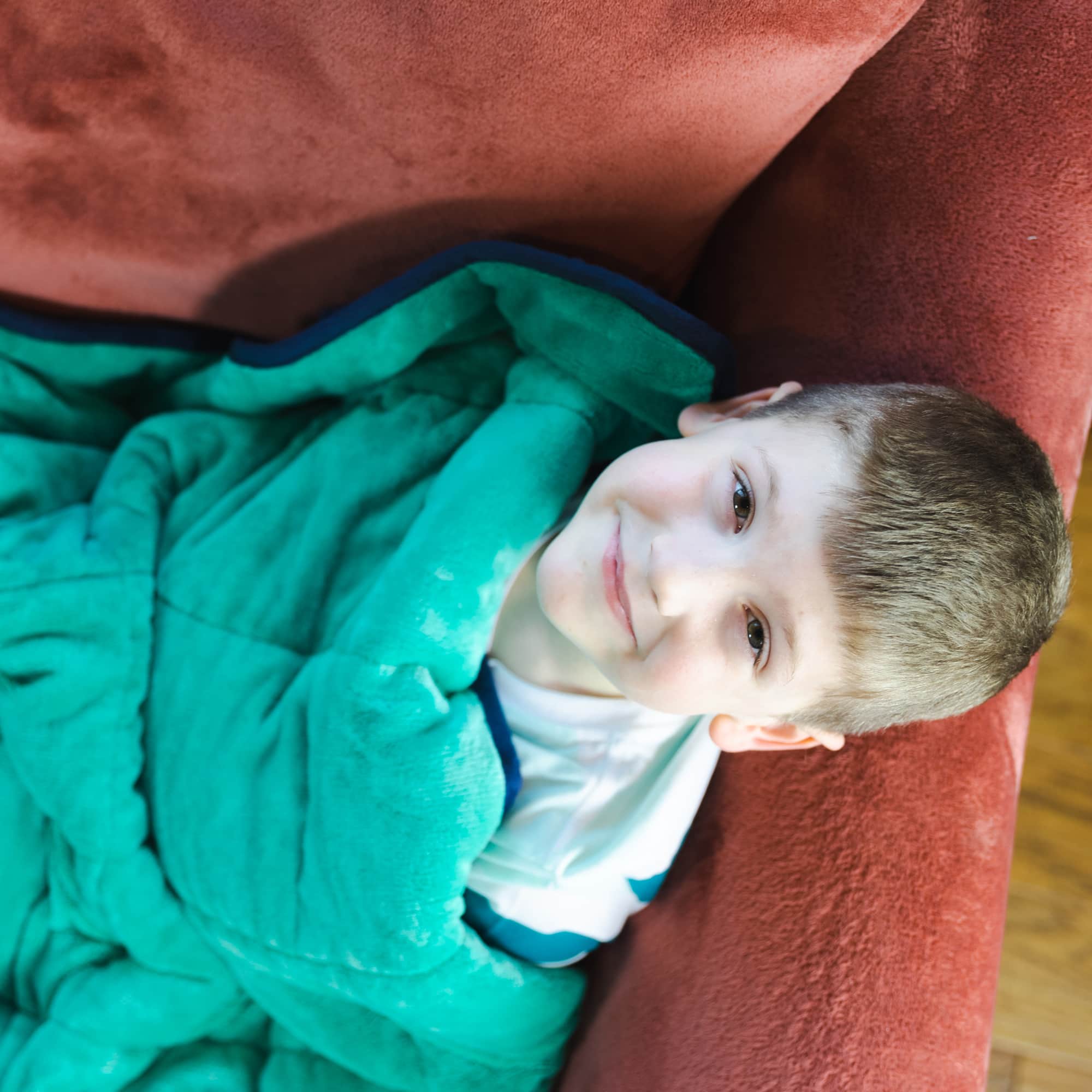 Bouncyband® 56" x 36" Soft Fleece Weighted 7lb. Small Sensory Blanket for Kids