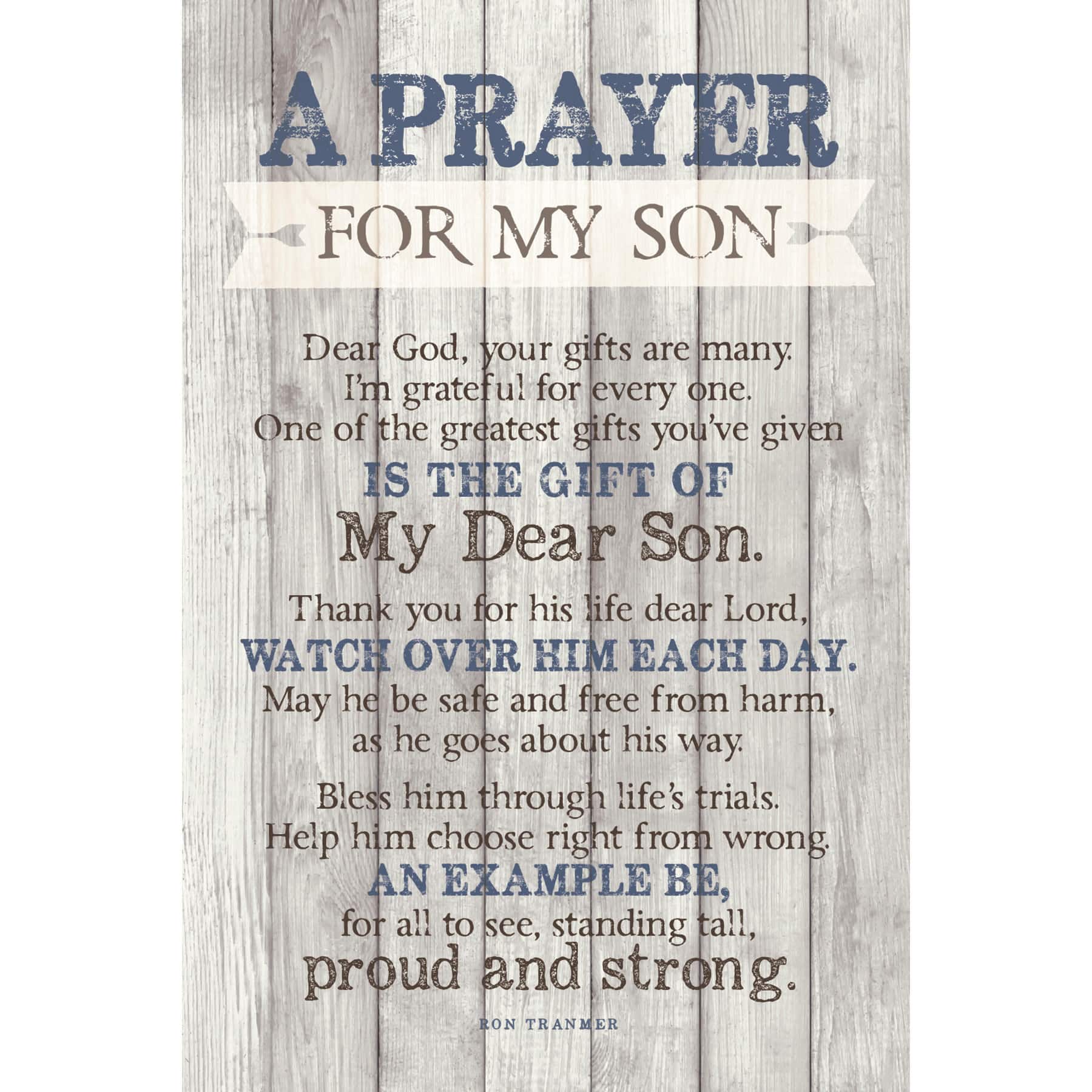 Prayer For My Son: New Horizons Plaque with Easel