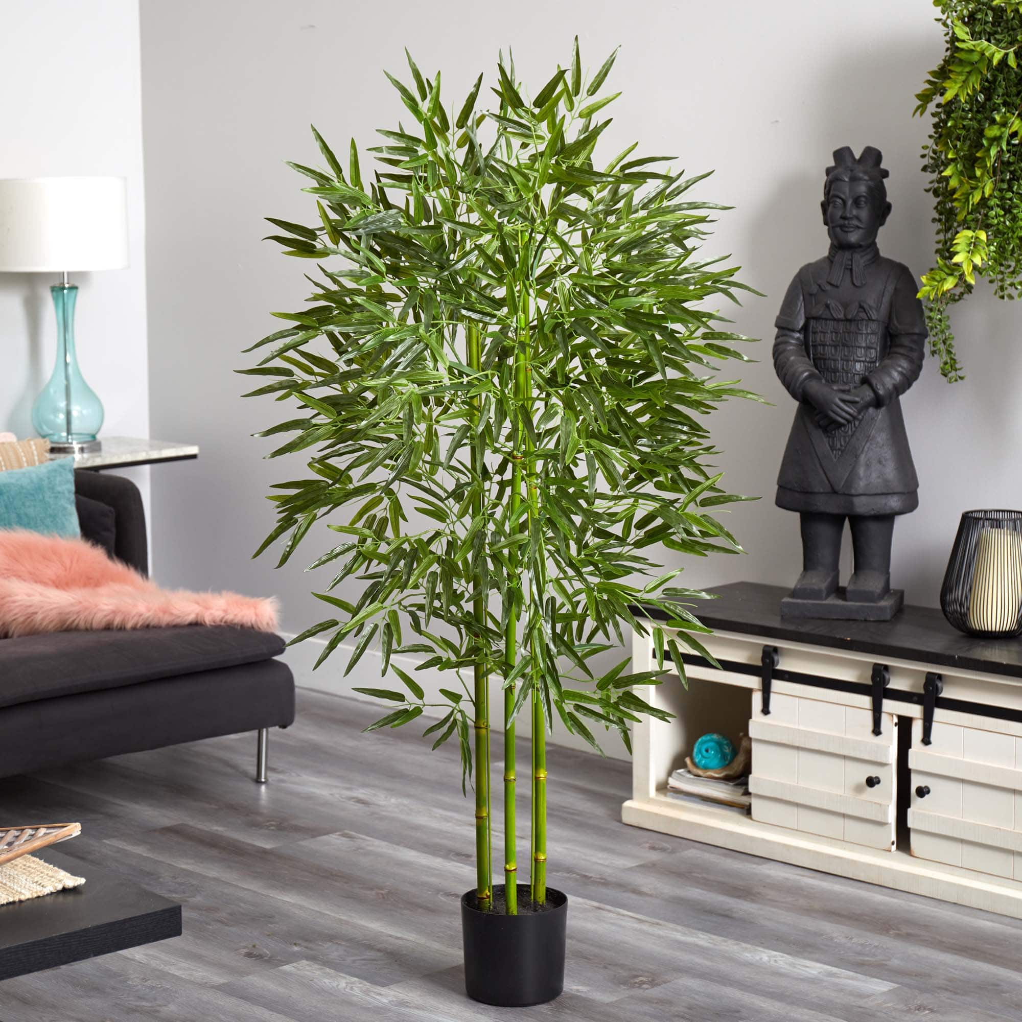 5ft. Potted UV Resistant Bamboo Tree