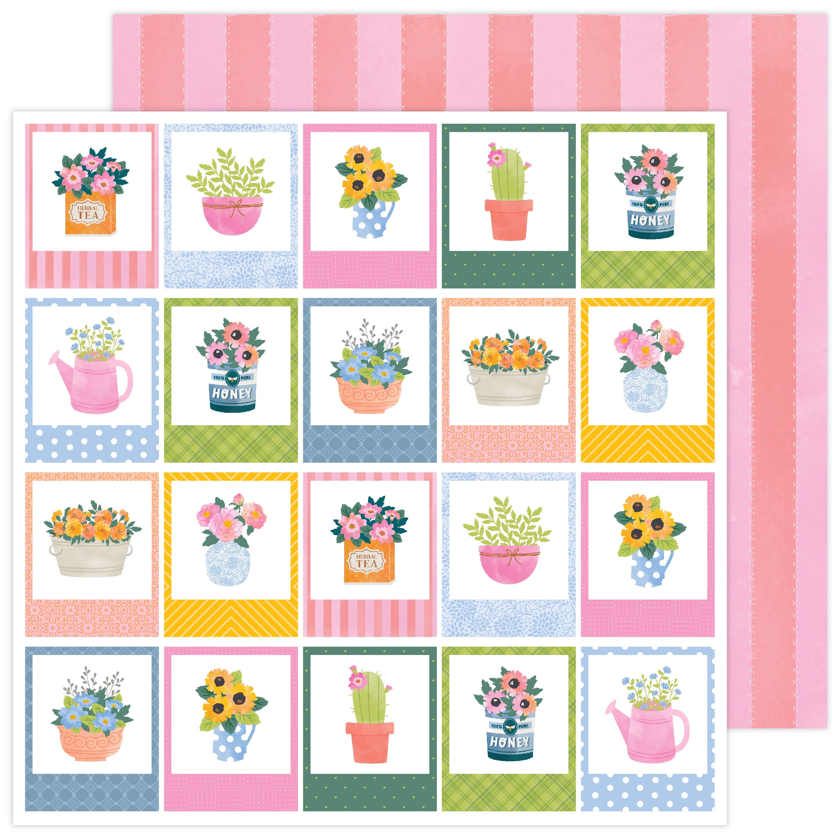 Paige Evans Garden Shoppe #16 12&#x22; x 12&#x22; Double-Sided Cardstock, 25 Sheets