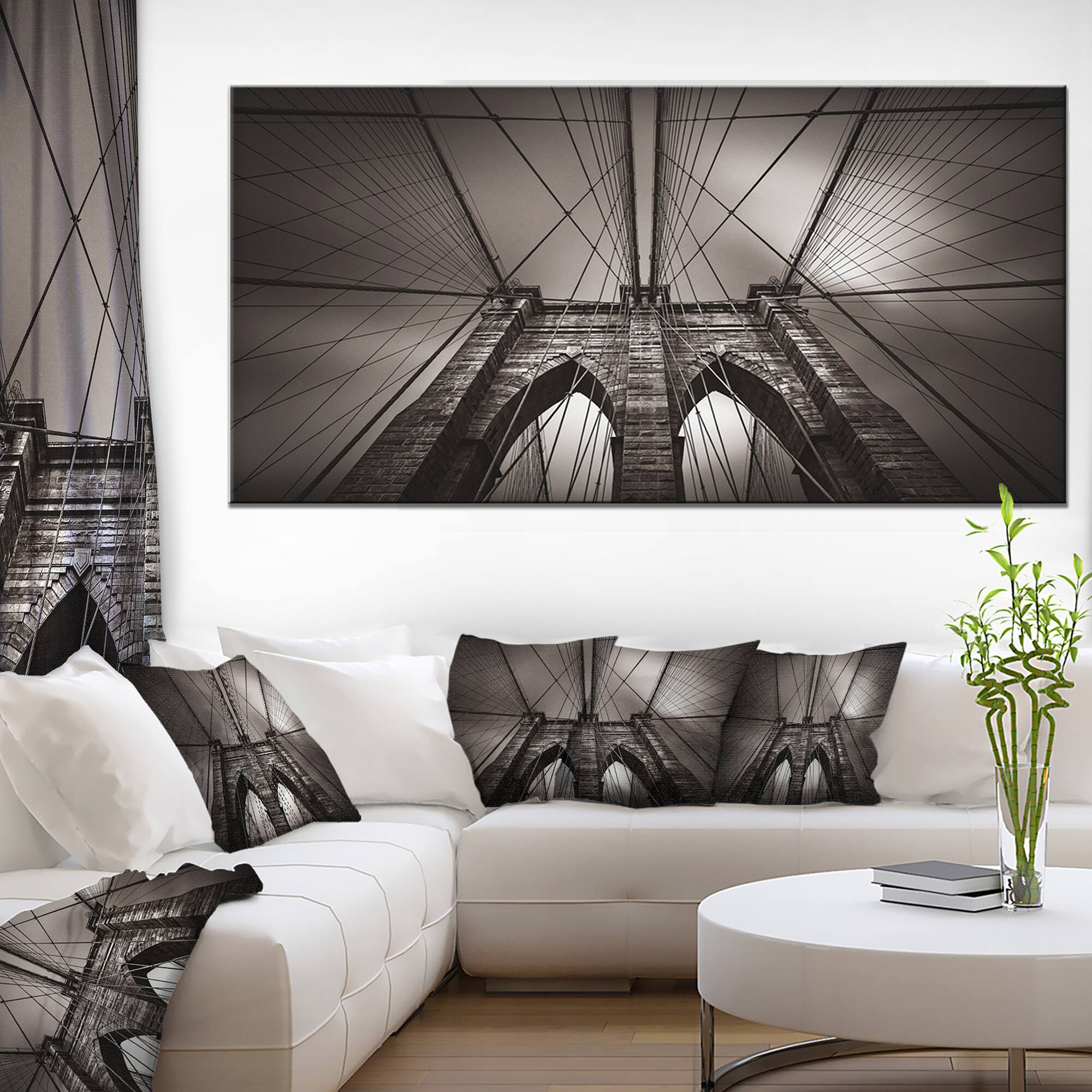 Designart - Brooklyn Bridge in NYC USA - Extra Large Canvas Art Print