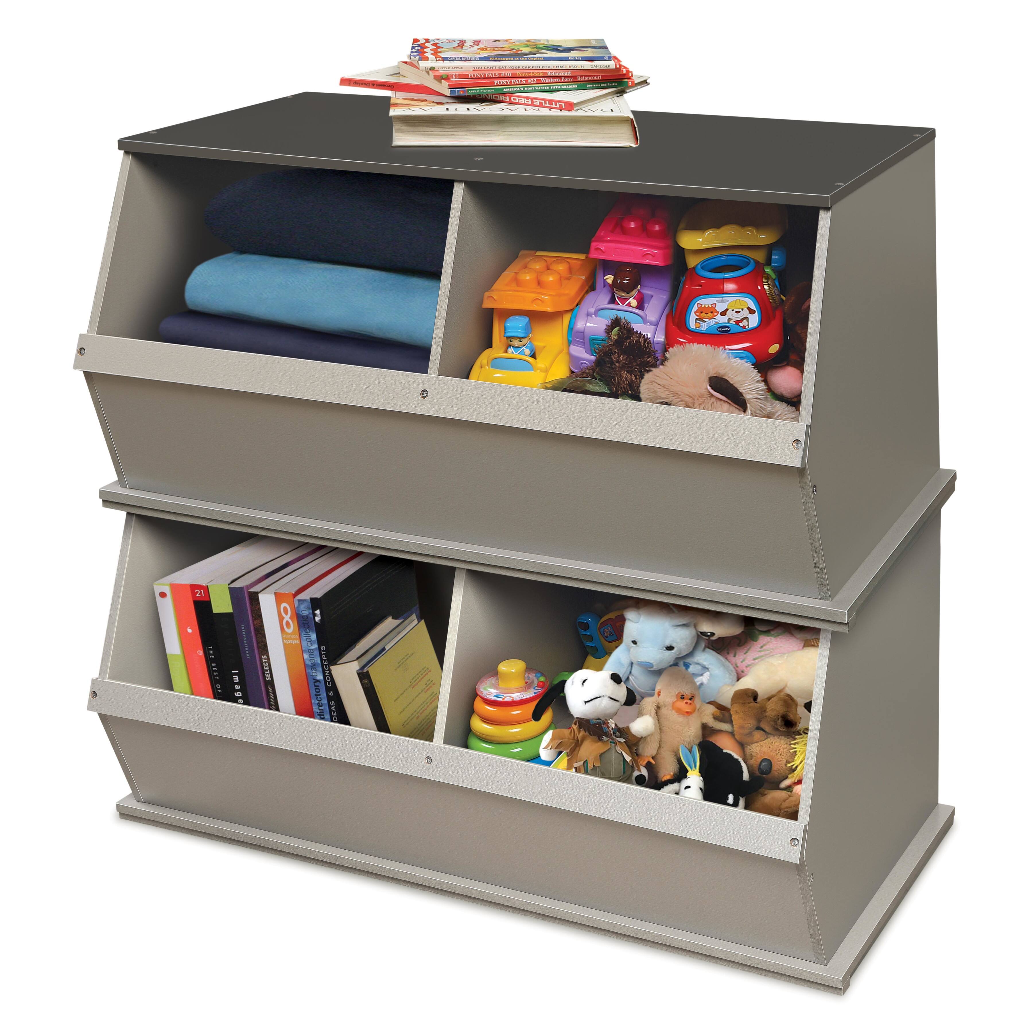 Badger Basket 2 Bin Stackable Storage Cubby