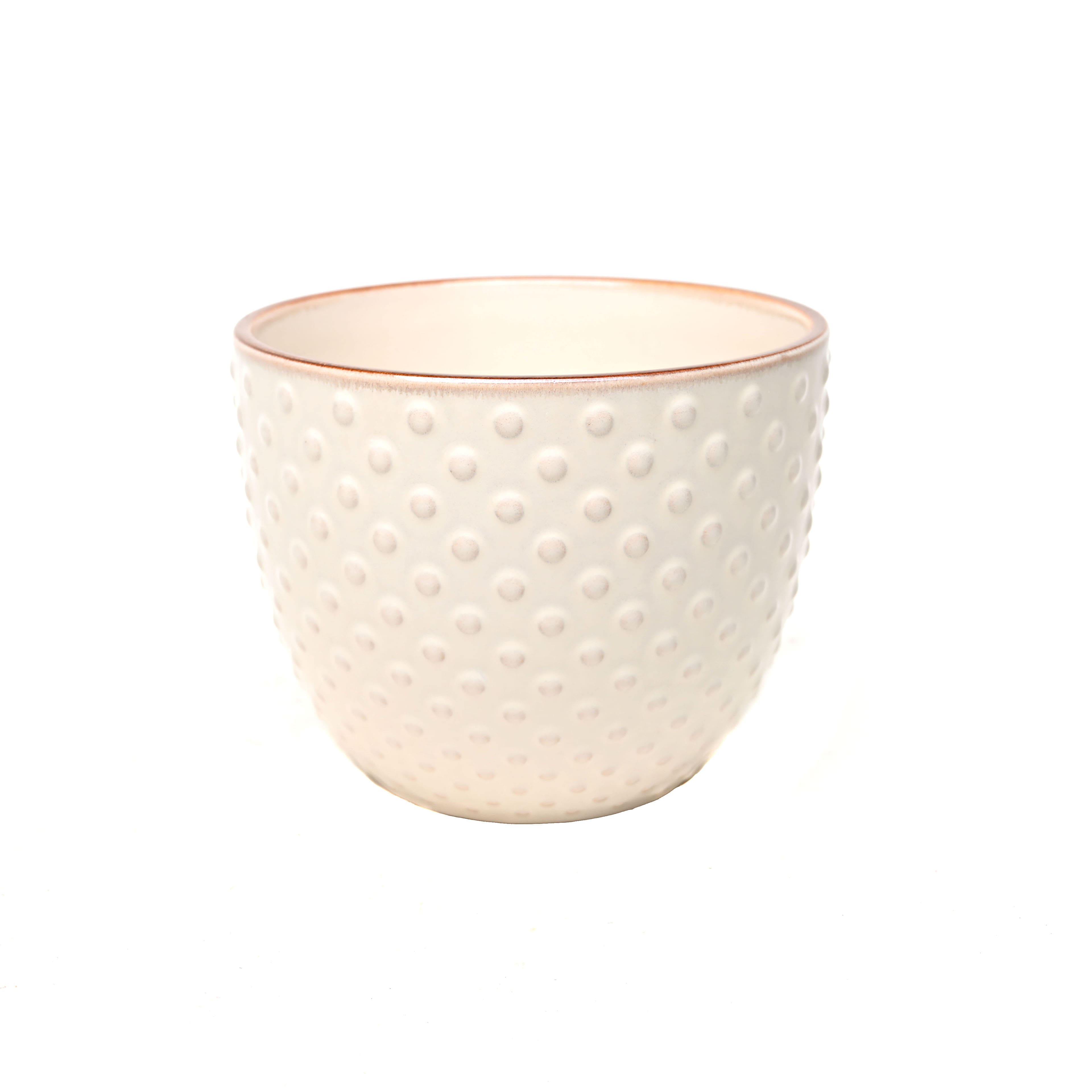 8&#x22; Beige Hobnail Ceramic Plant Pot by Ashland&#xAE;