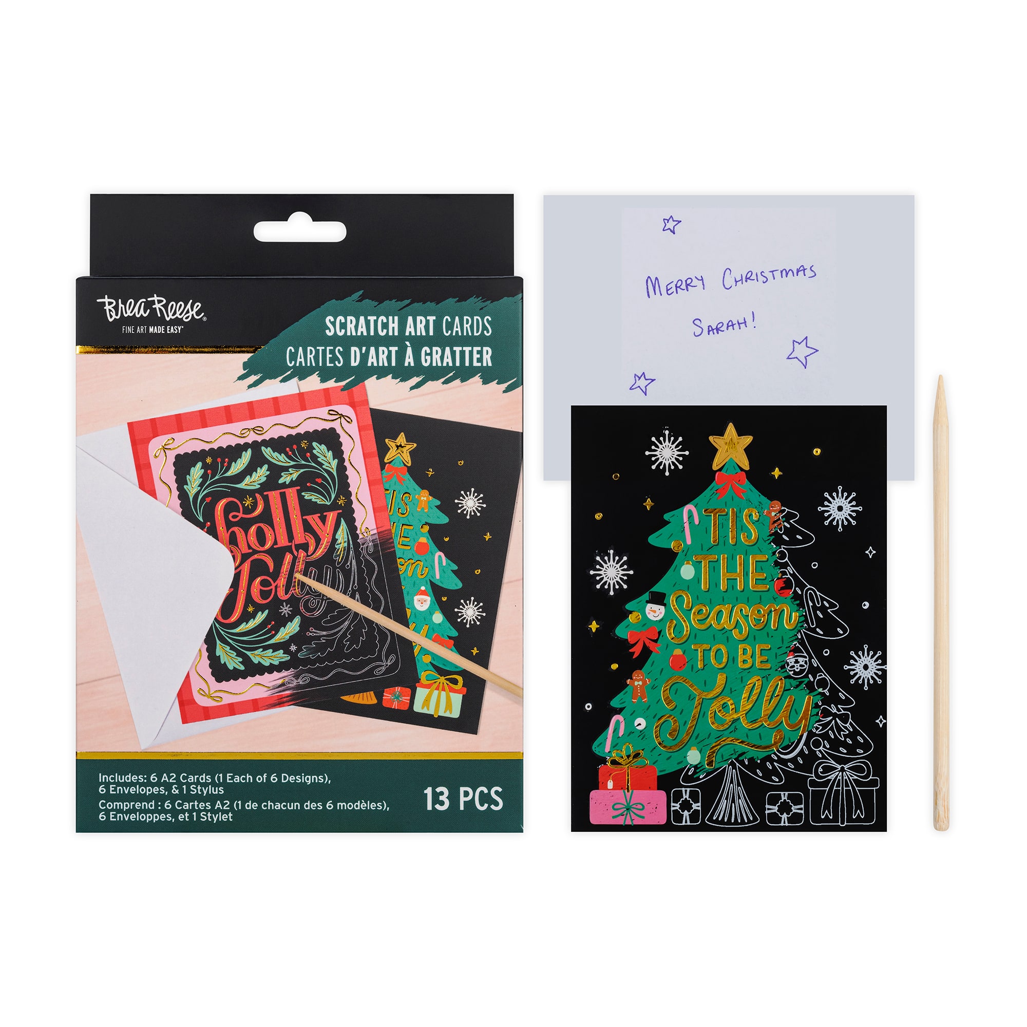Brea Reese&#x2122; Festive Scratch Art Card Kit
