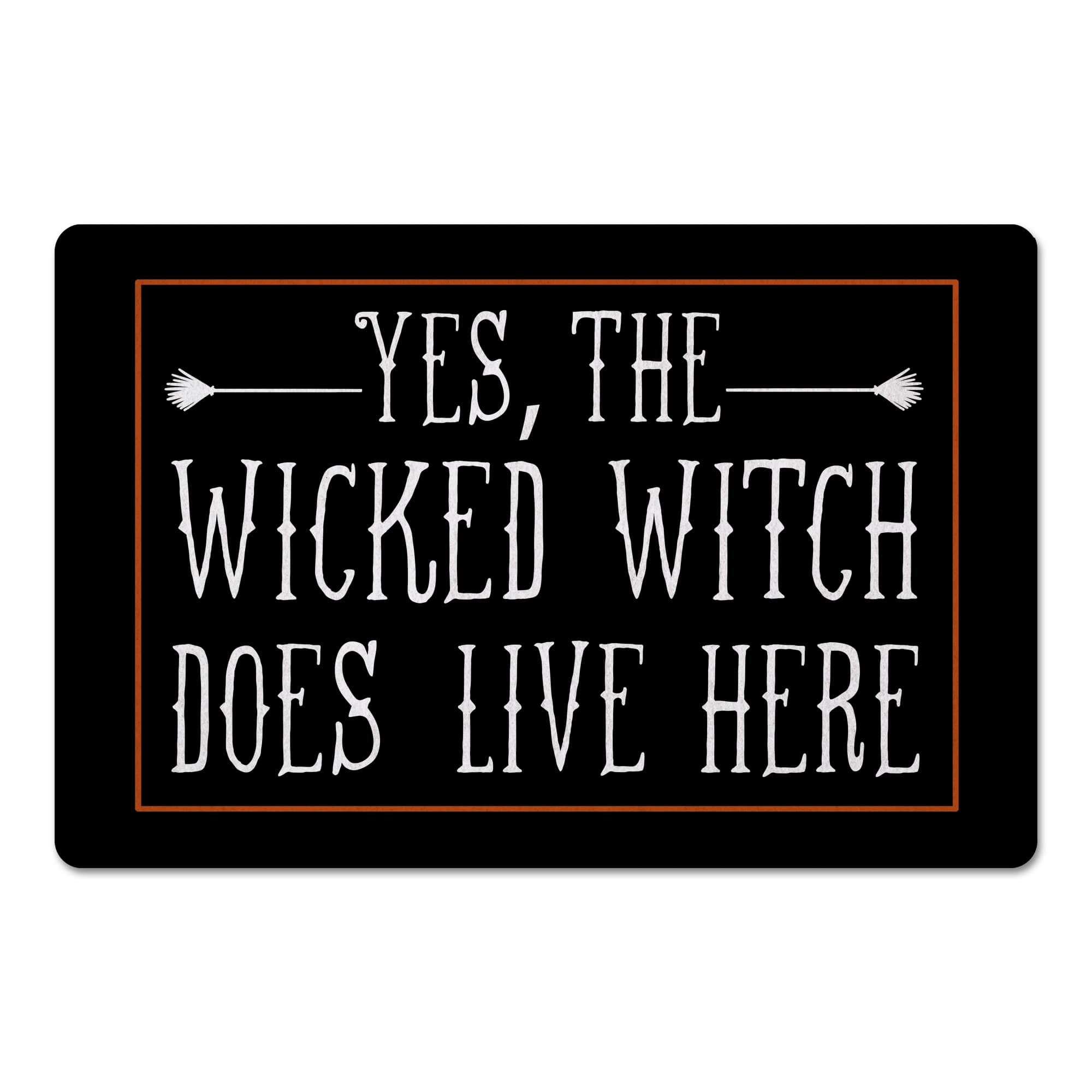 Wicked Witch Lives Here Floor Mat