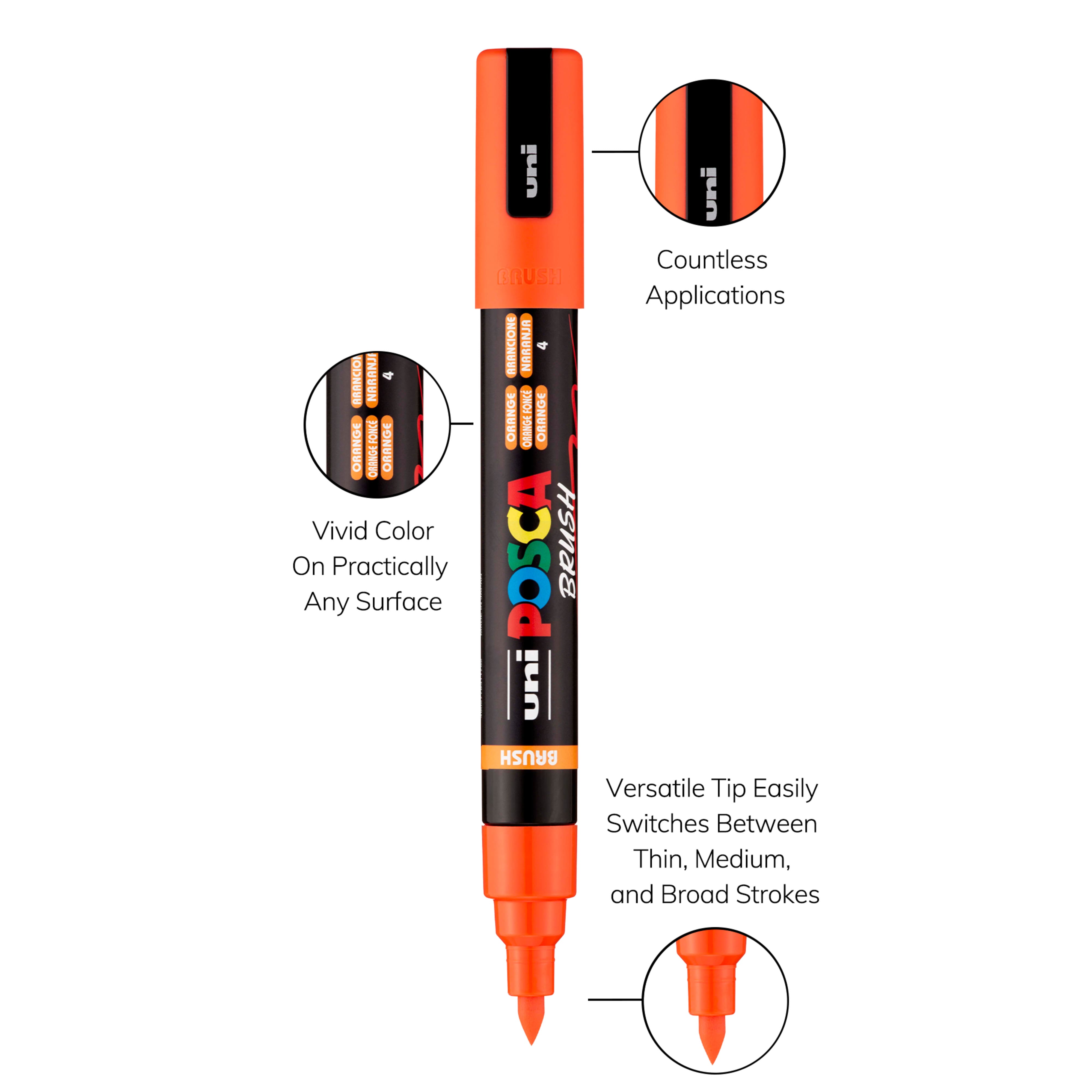 uni&#xAE; POSCA&#xAE; PC-5BR Water-Based Brush Tip Paint Marker
