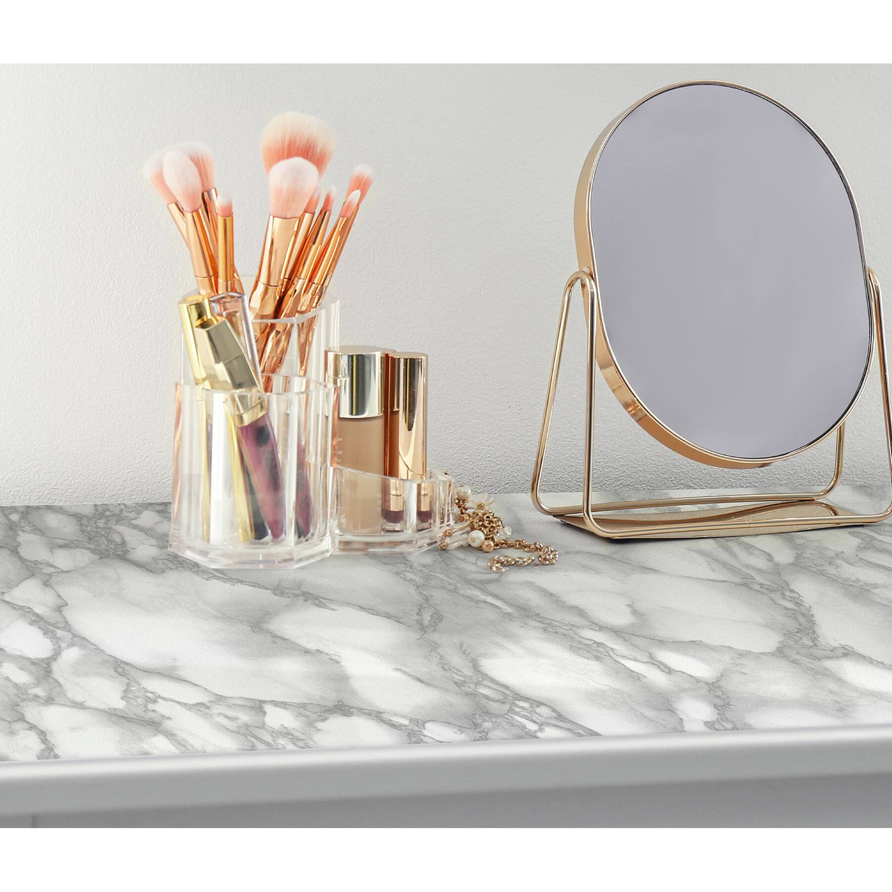 Fablon Marble Grey Blue Adhesive Film, 2ct.