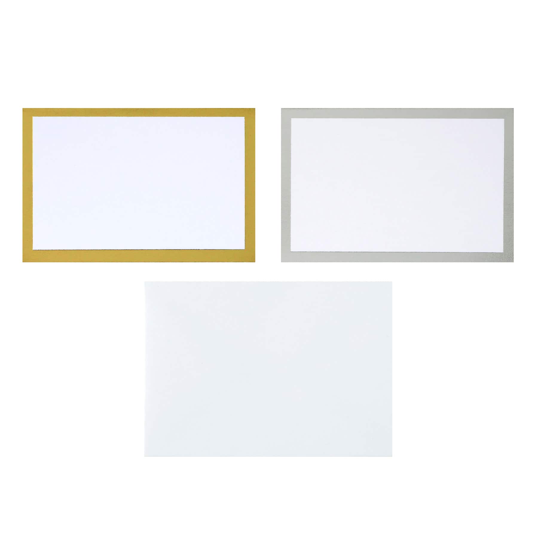 Mini Gold &#x26; Silver Border Card &#x26; Envelope Set by Recollections&#x2122;