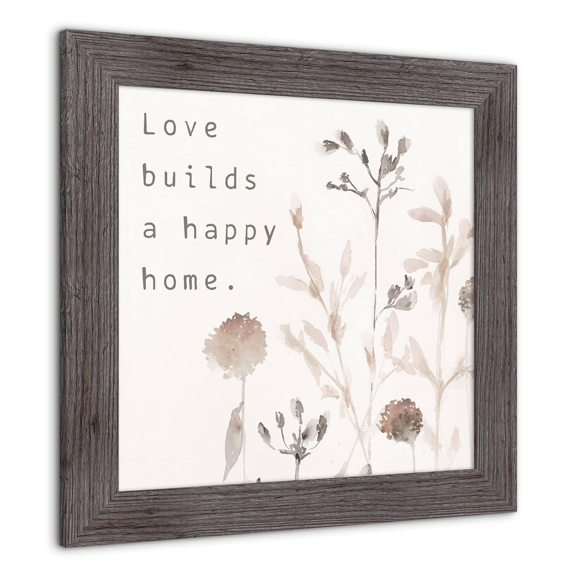 Love Builds a Happy Home Western Framed Print