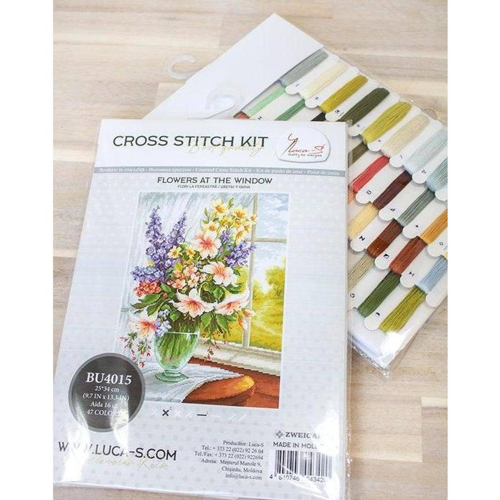 Luca-s Flowers At The Window Counted Cross Stitch Kit