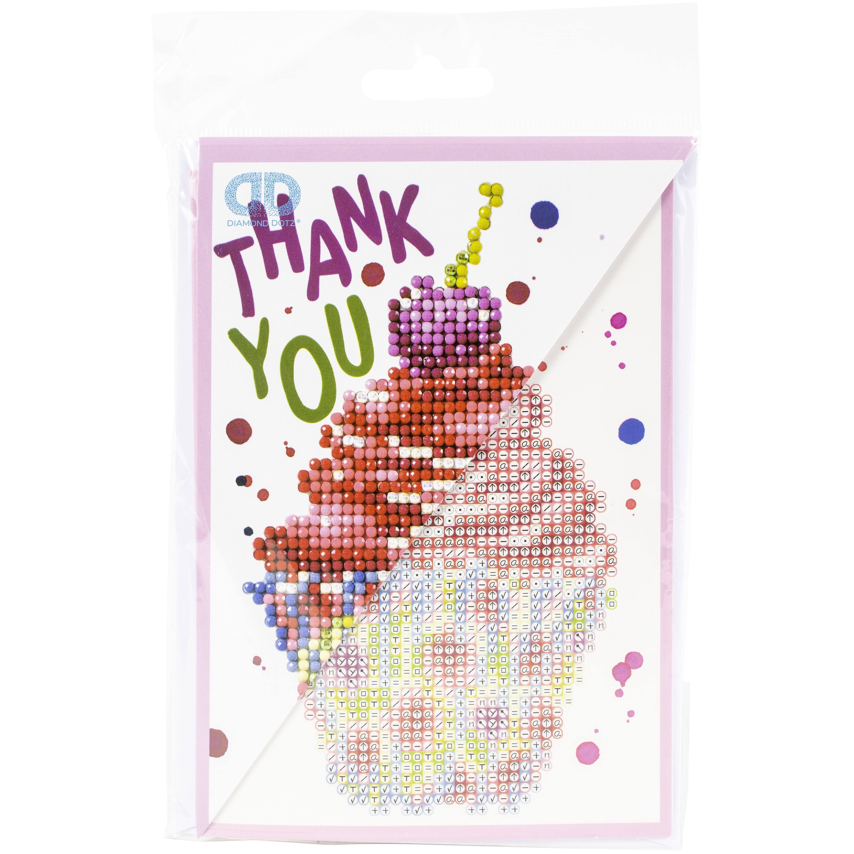 Diamond Dotz&#xAE; Cupcake Thank You Facet Art Card Kit