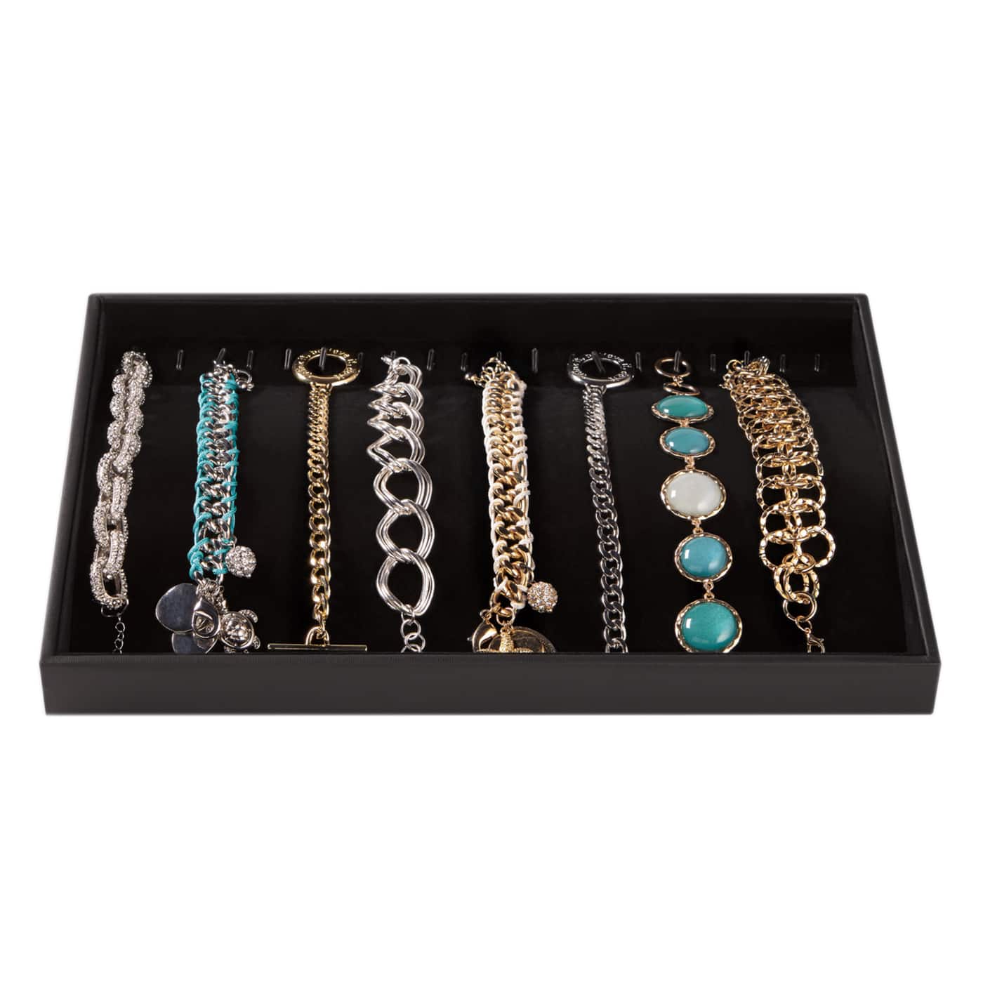 Black Velvet Jewelry Tray with Hooks by Bead Landing&#x2122; 