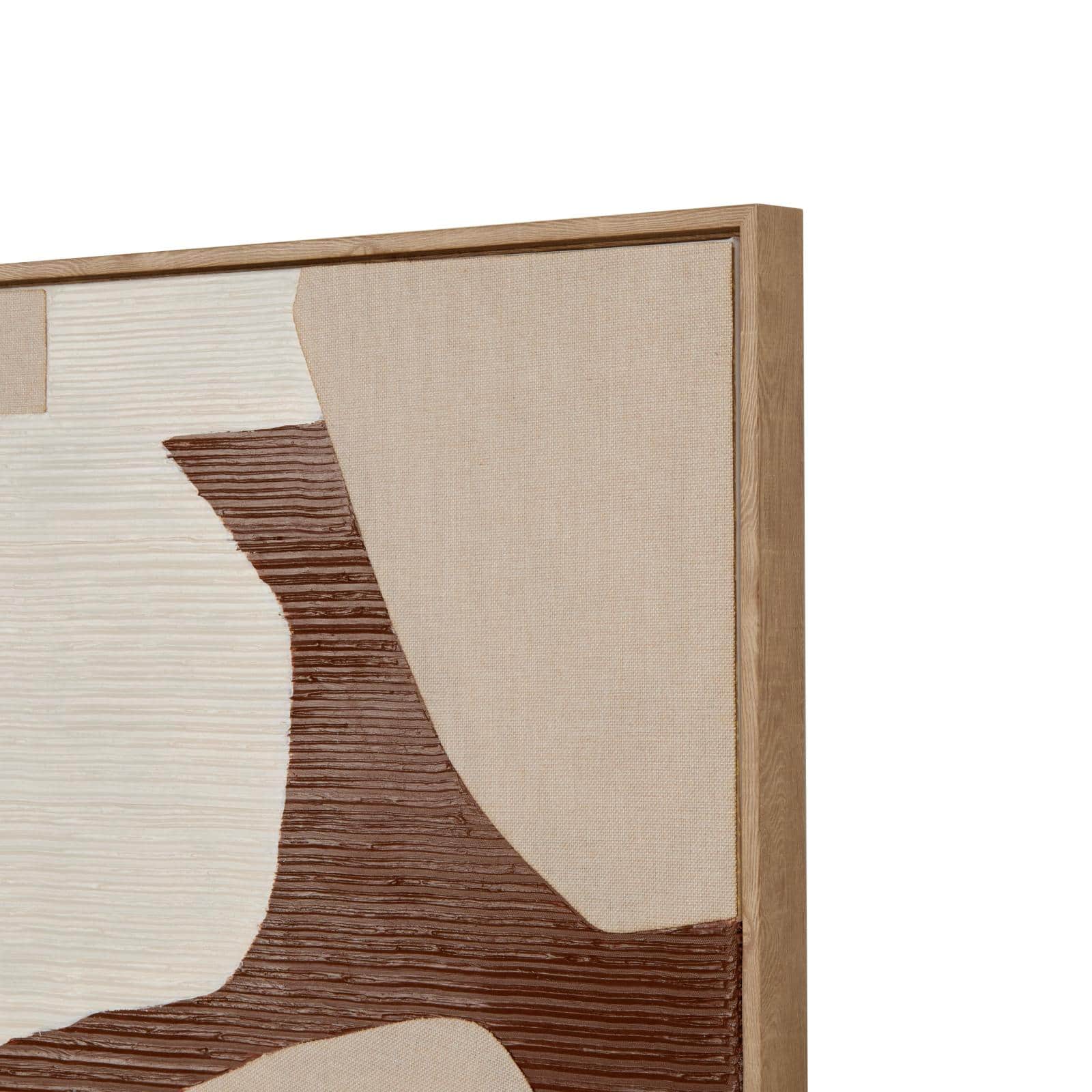 40" x 56" Brown Geometric Abstract Overlapping Circles Canvas Wall Art