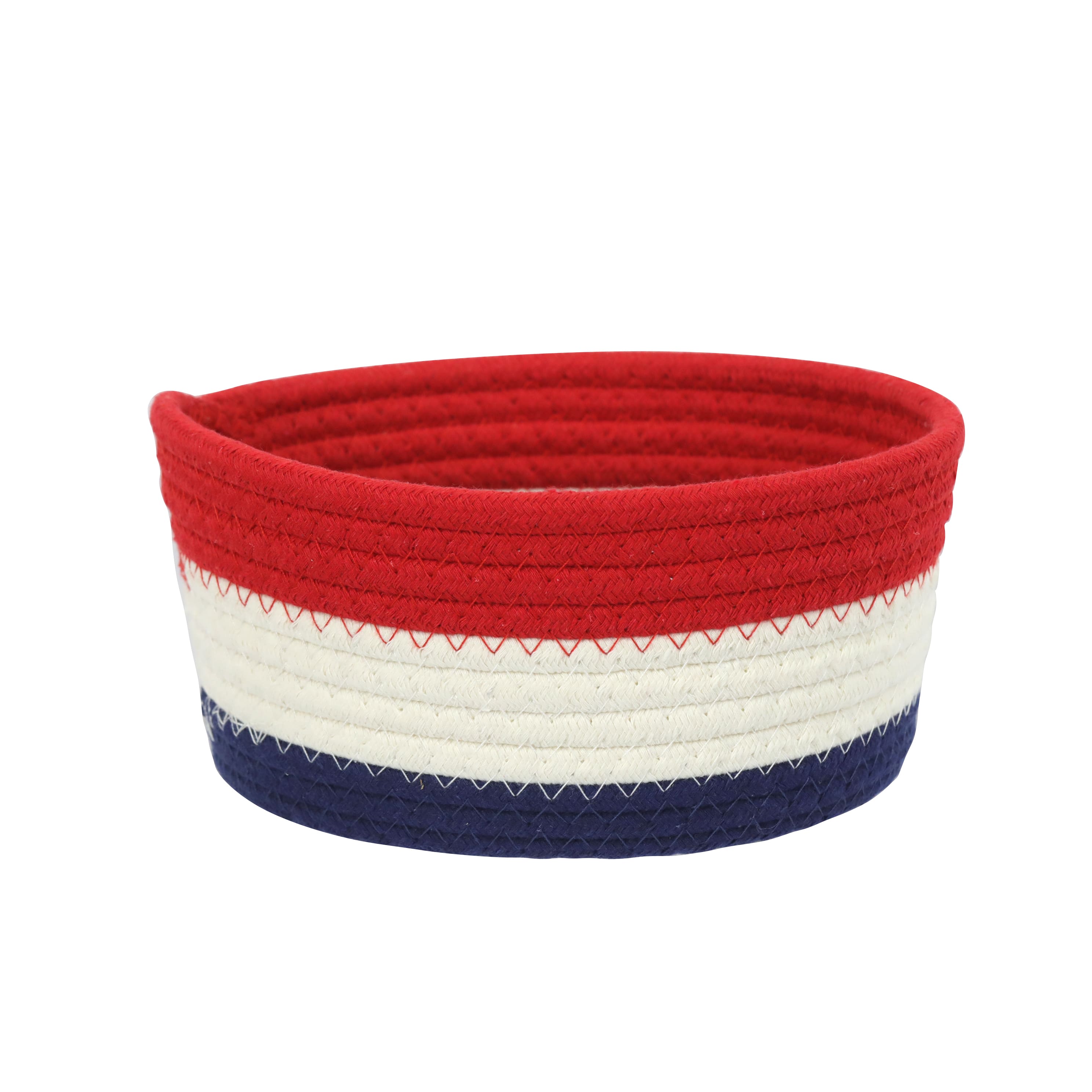Small Patriotic Striped Rope Basket by Celebrate It&#x2122;