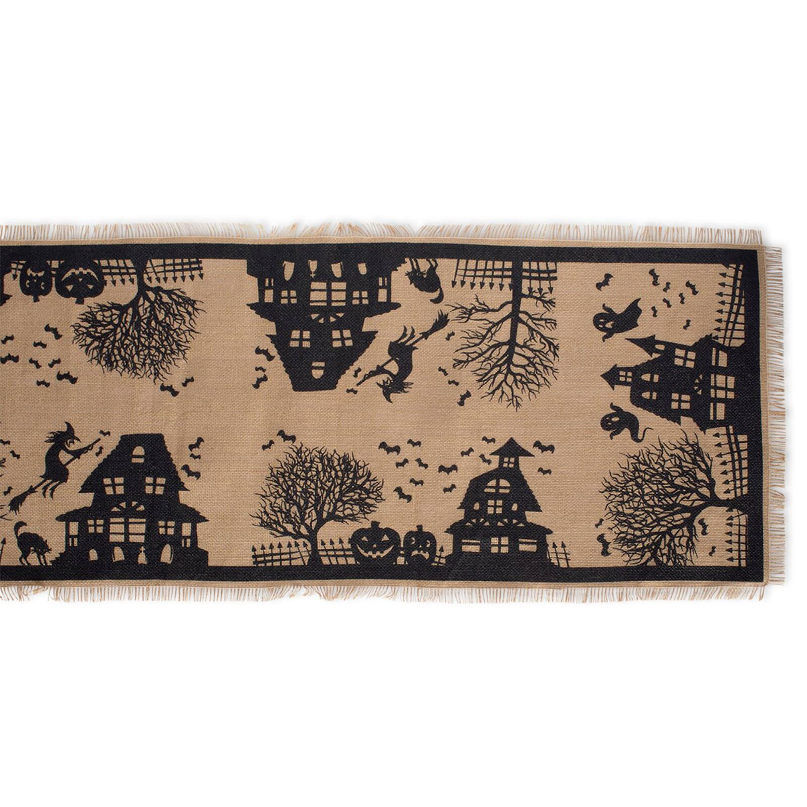 DII® 108" Haunted House Burlap Table Runner