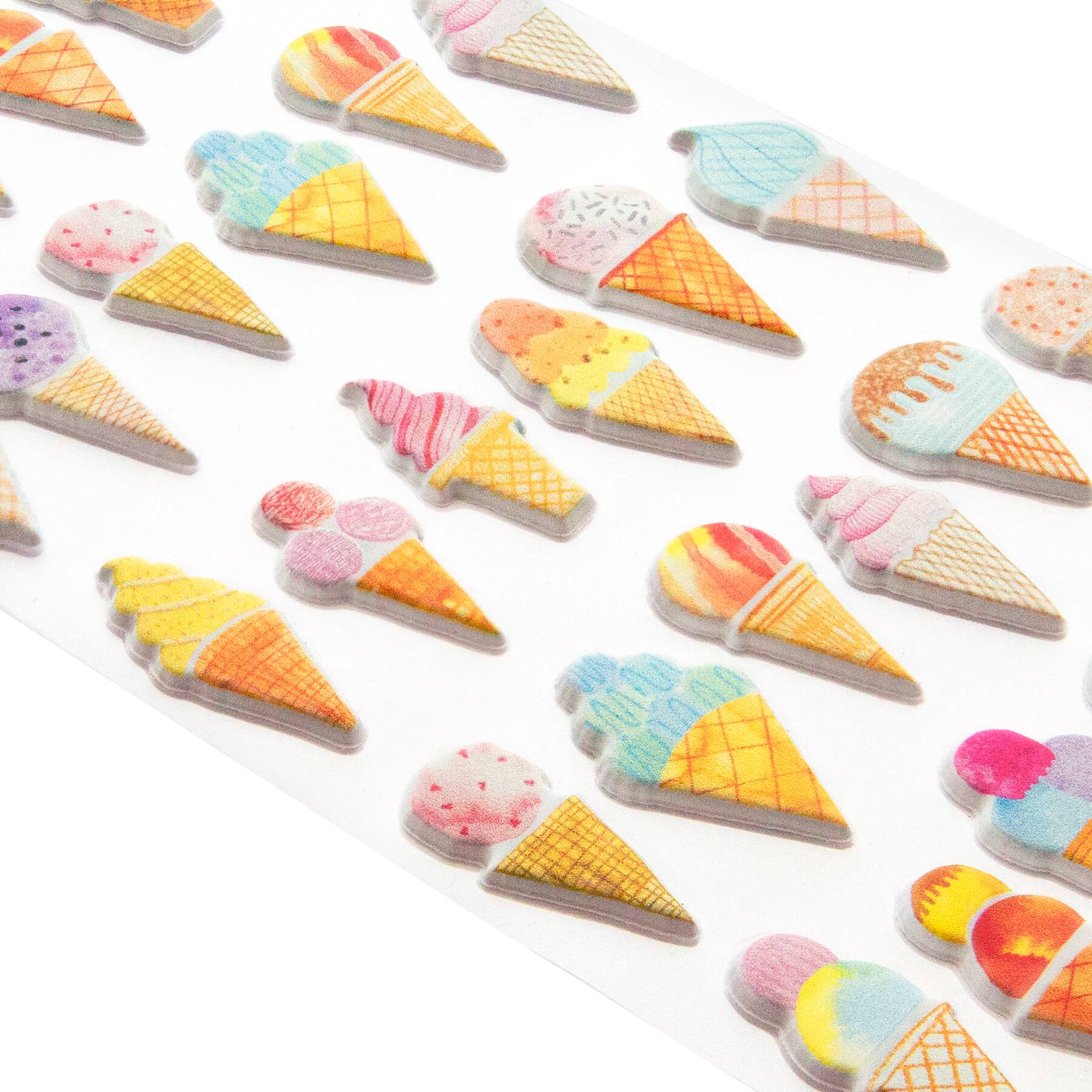 Ice Cream Cones Puffy Stickers by Recollections™