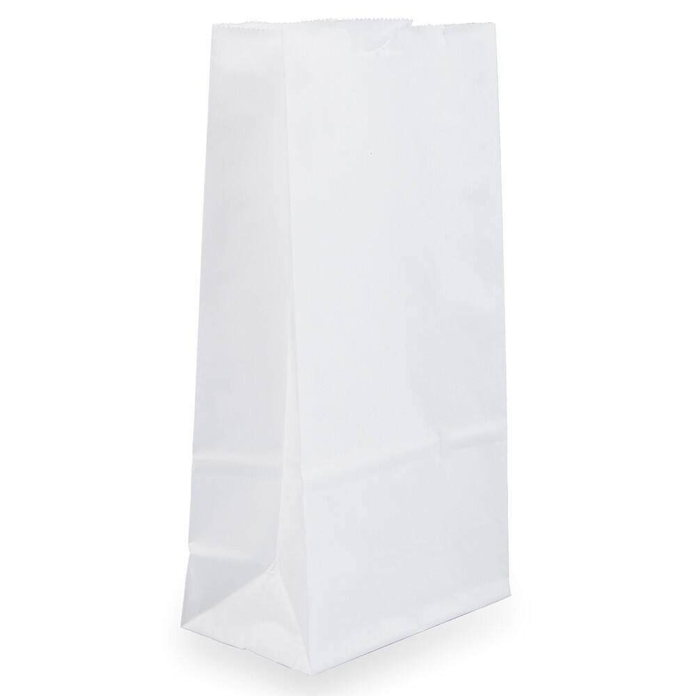 JAM Paper White XX-Large Kraft Lunch Bags, 500ct.
