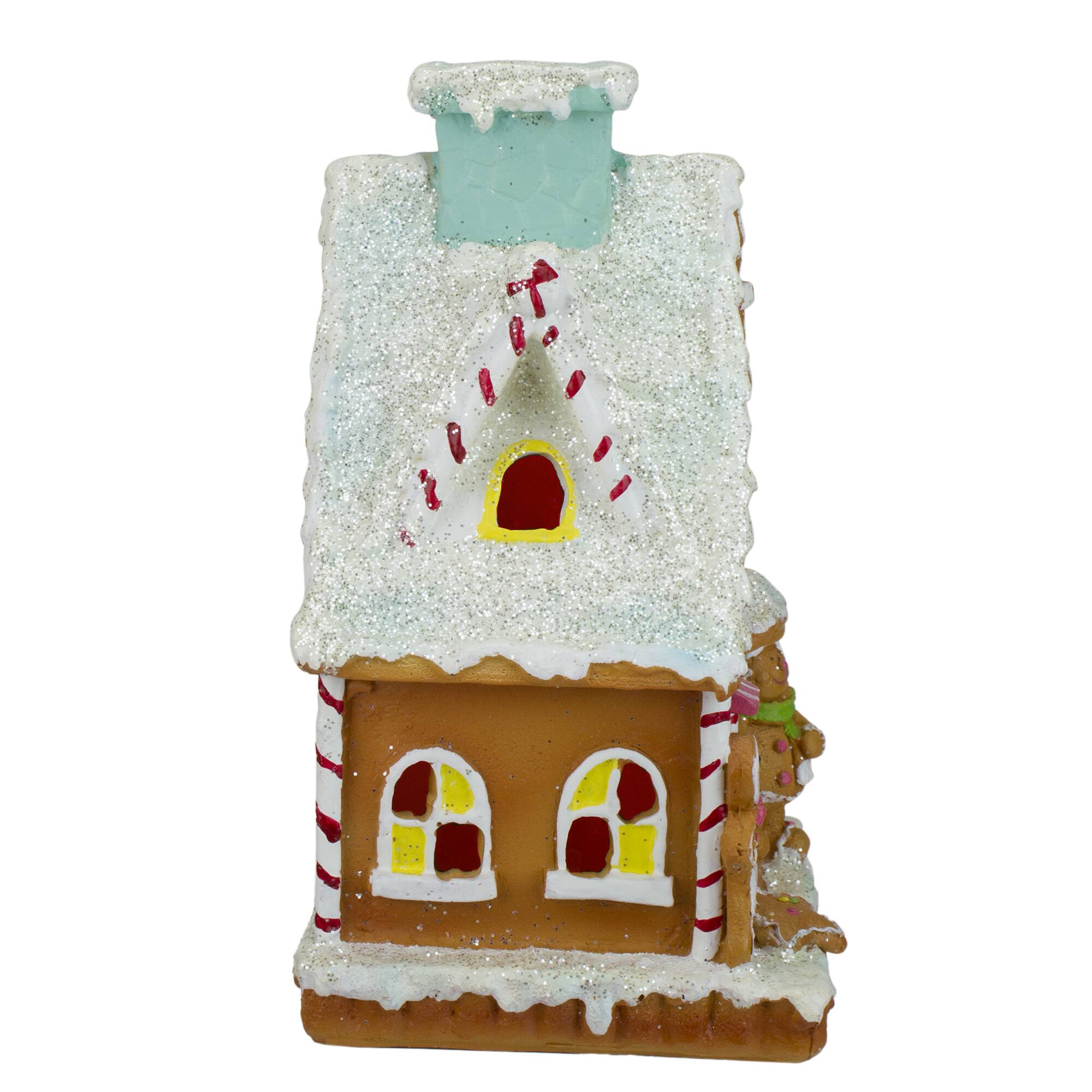 8.5" LED Lighted Gingerbread House Christmas Figure