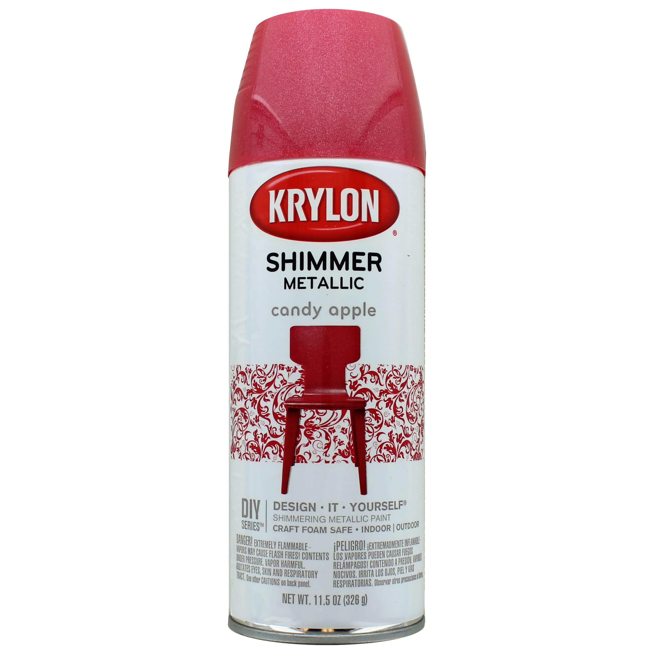 Krylon Shimmer Metallic Spray Paint in Candy Apple | 12 oz