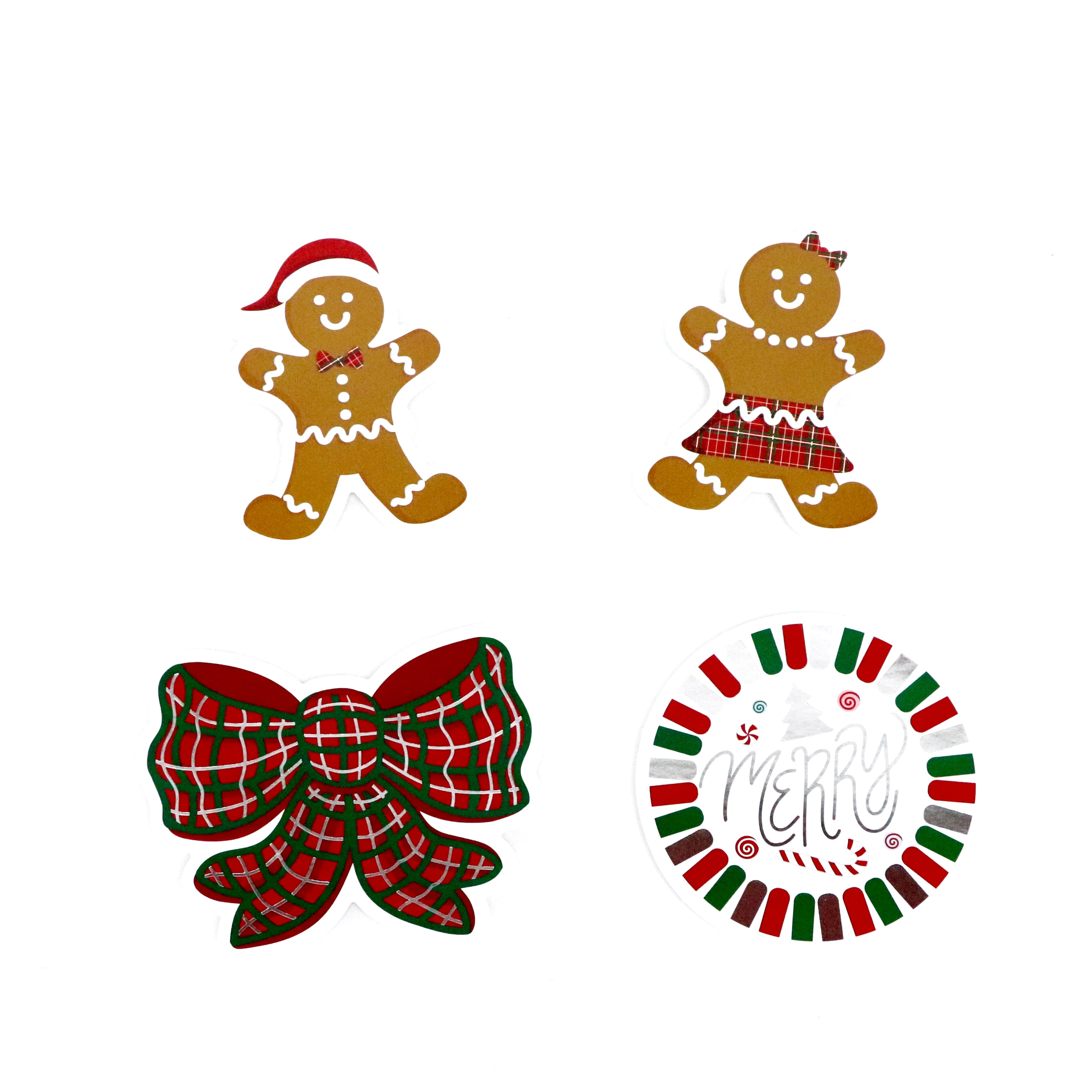 Peppermint Plaid Vinyl Die-Cut Stickers by Recollections&#x2122;