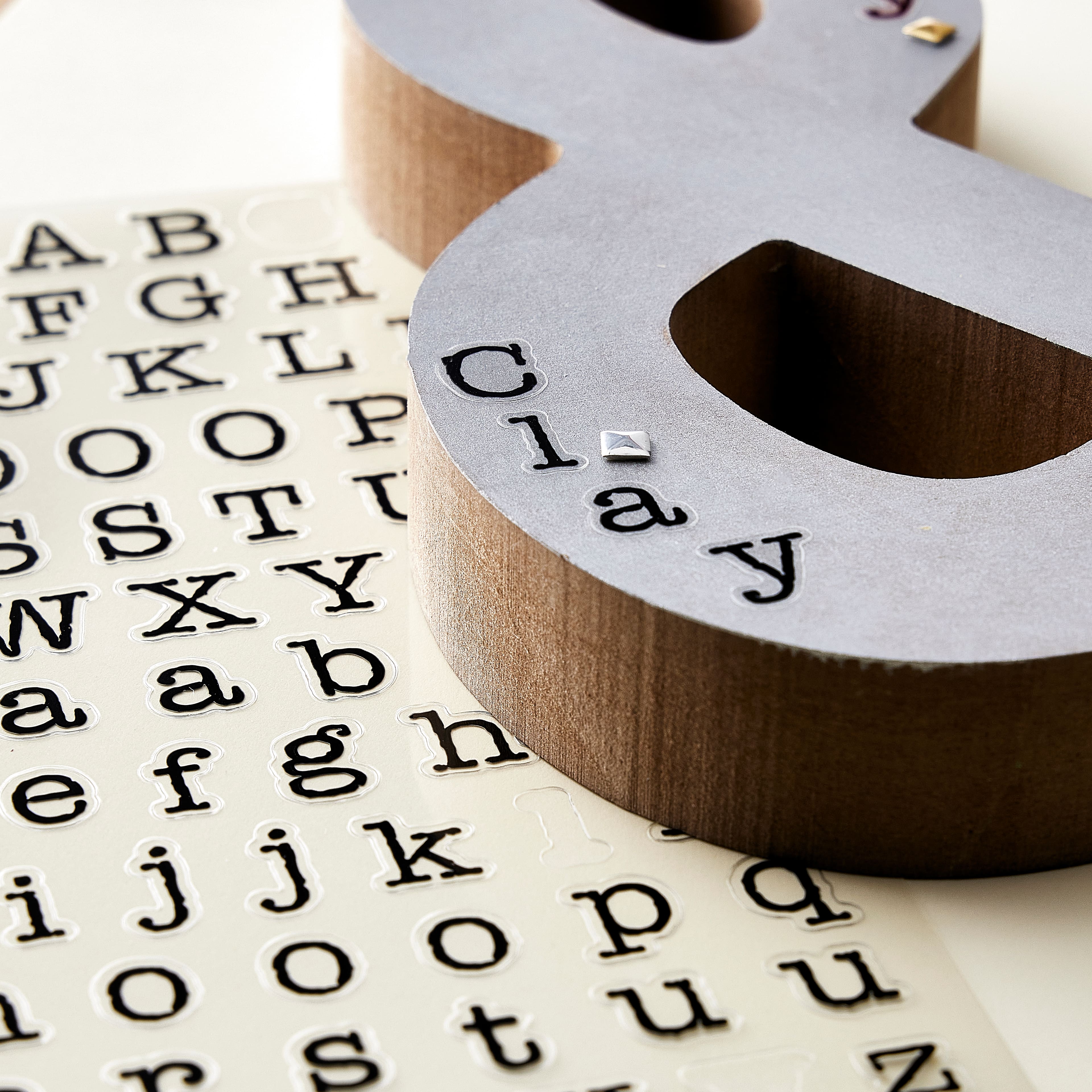 12 Pack: Black Typewriter Alphabet Stickers by Recollections™